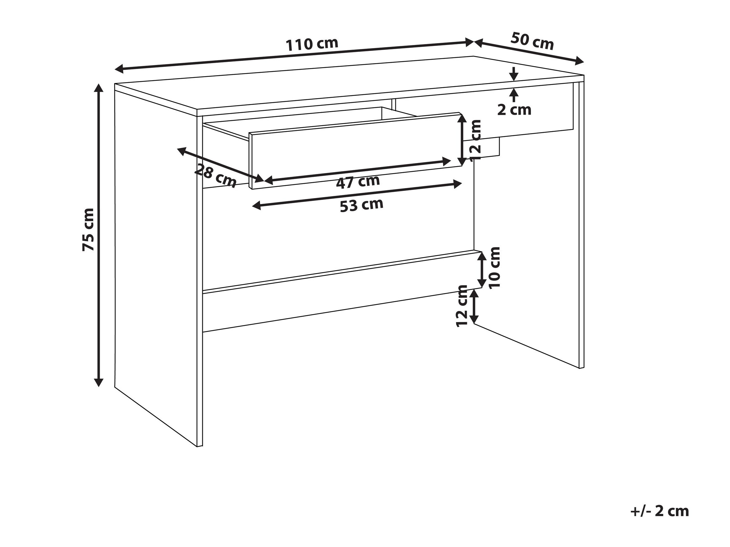 Darbo stalas Berwyn 3297 (Balta)