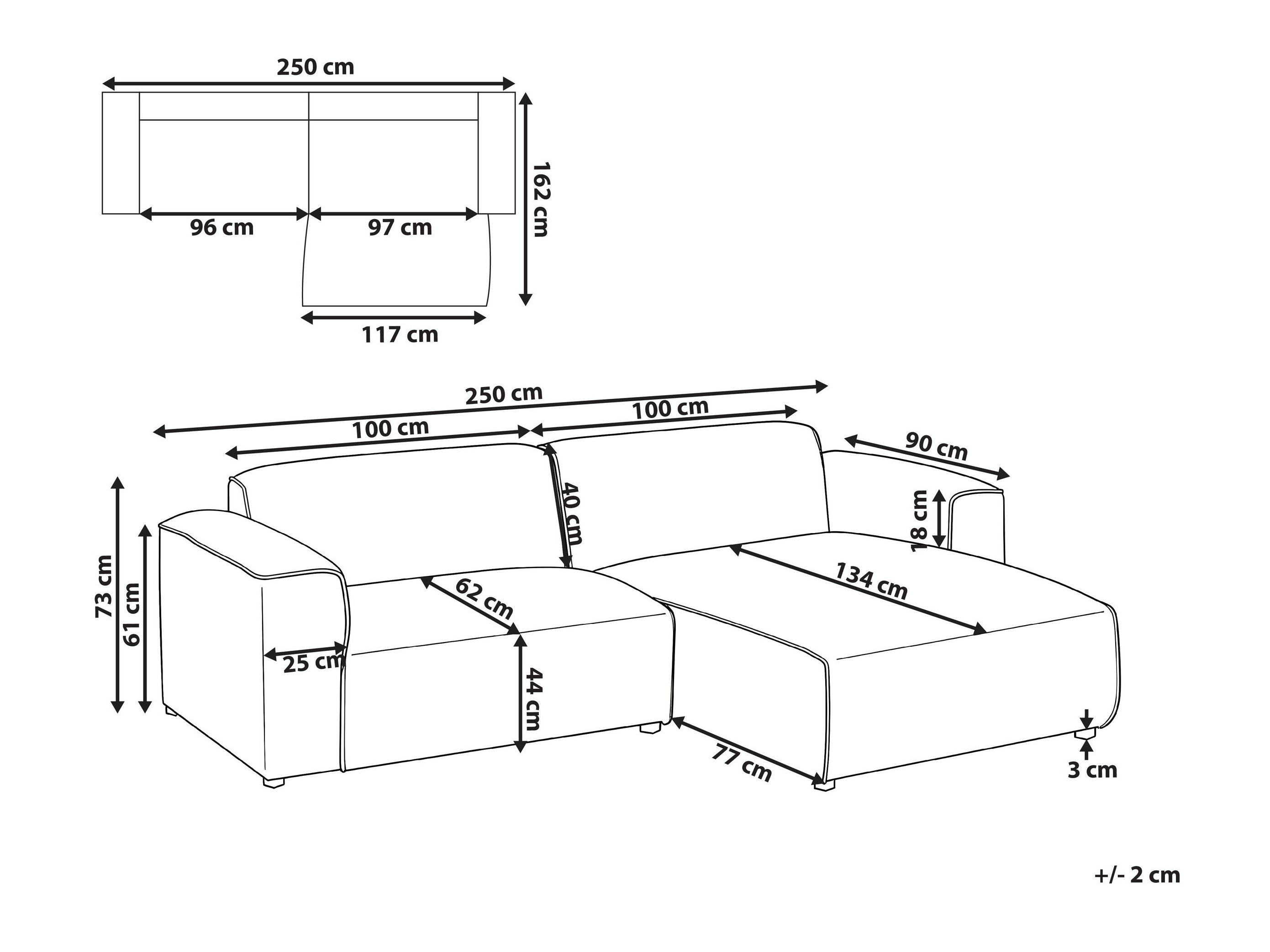 Minkštas kampas Berwyn 3289