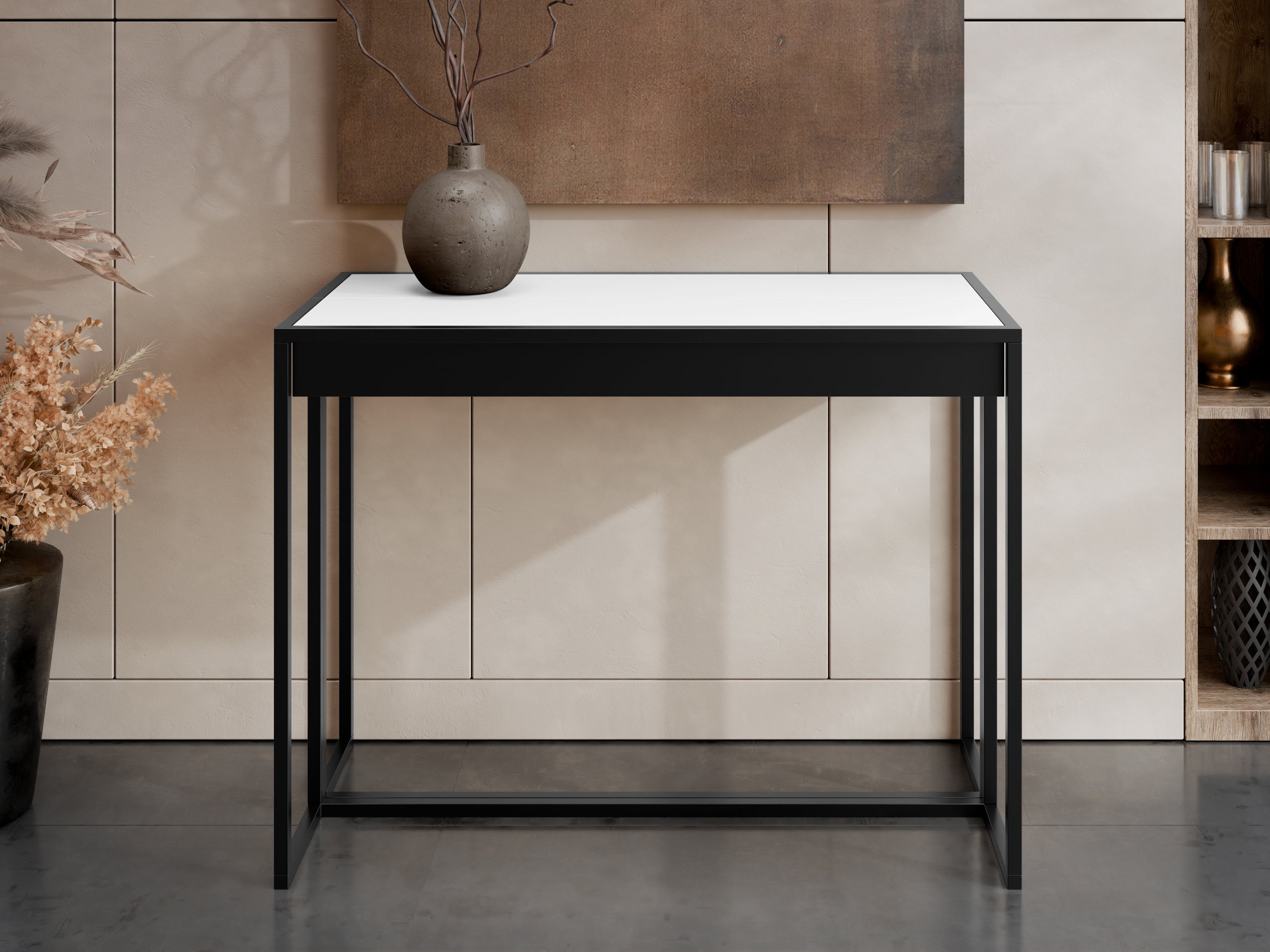Sulankstomas stalas Oswego 180 (Balta + Juoda)