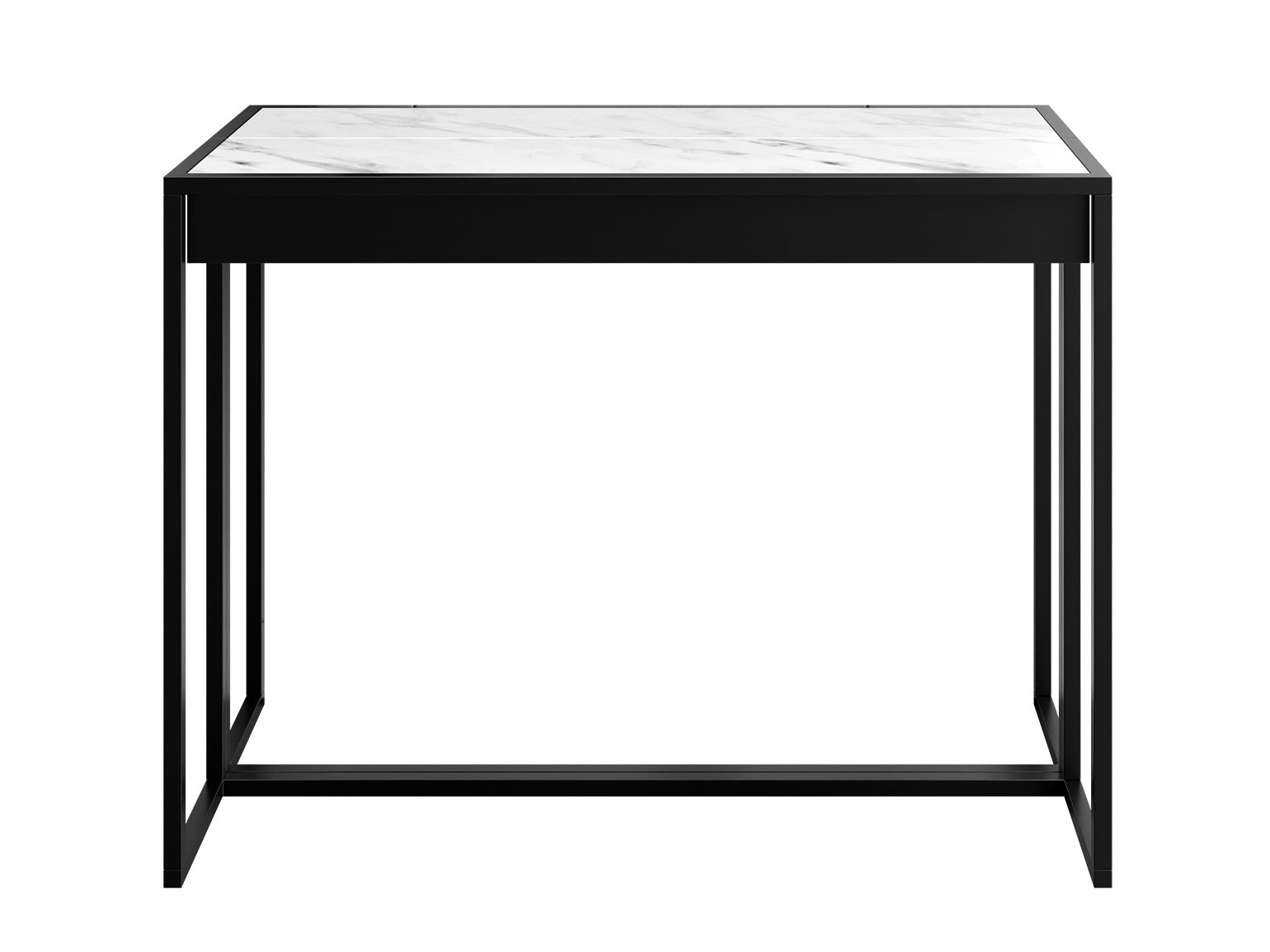 Sulankstomas stalas Oswego 180 (Juoda + Baltas marmuras)