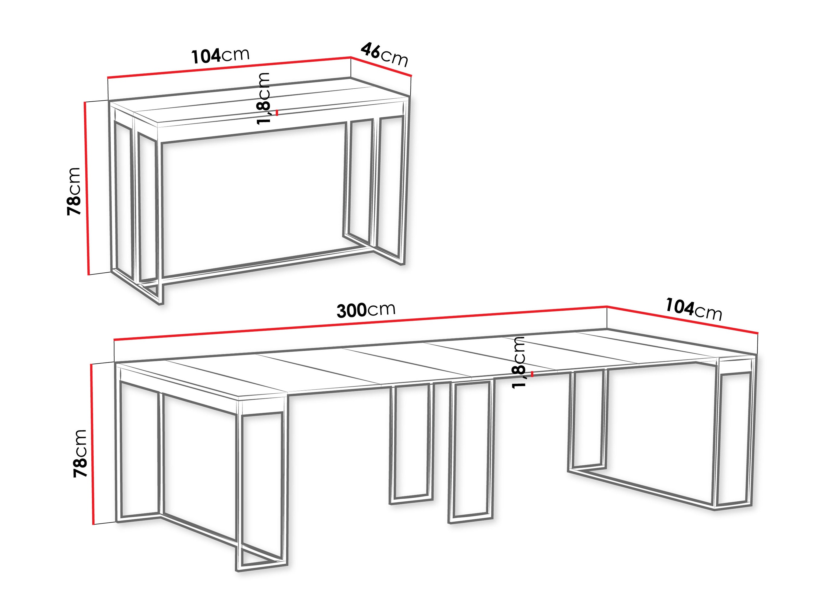 Sulankstomas stalas Oswego 180 (Juoda + Craft ąžuolas)