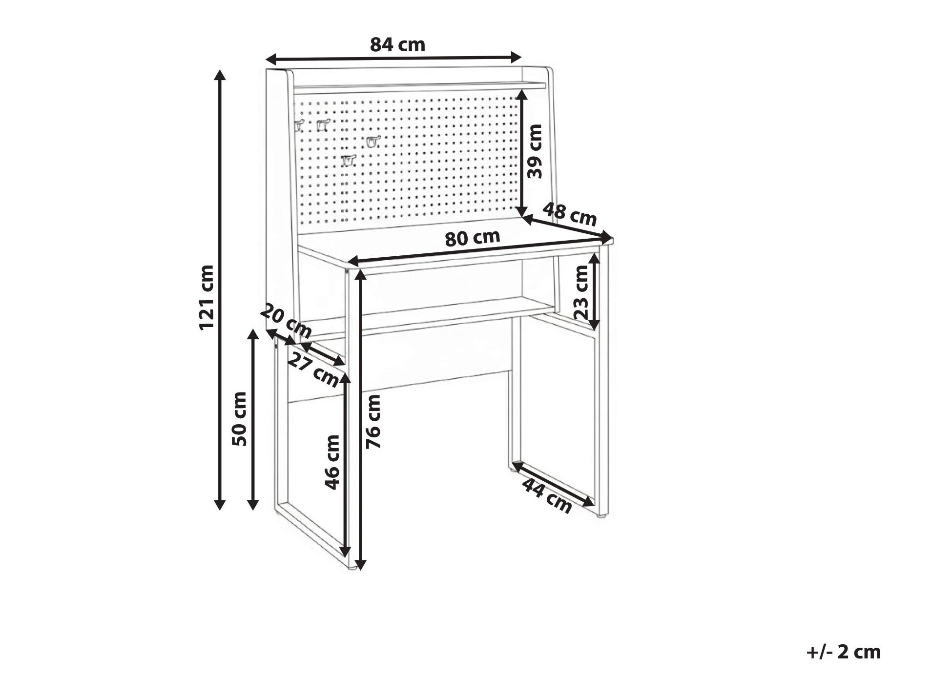 Darbo stalas Berwyn 3304 (Balta)
