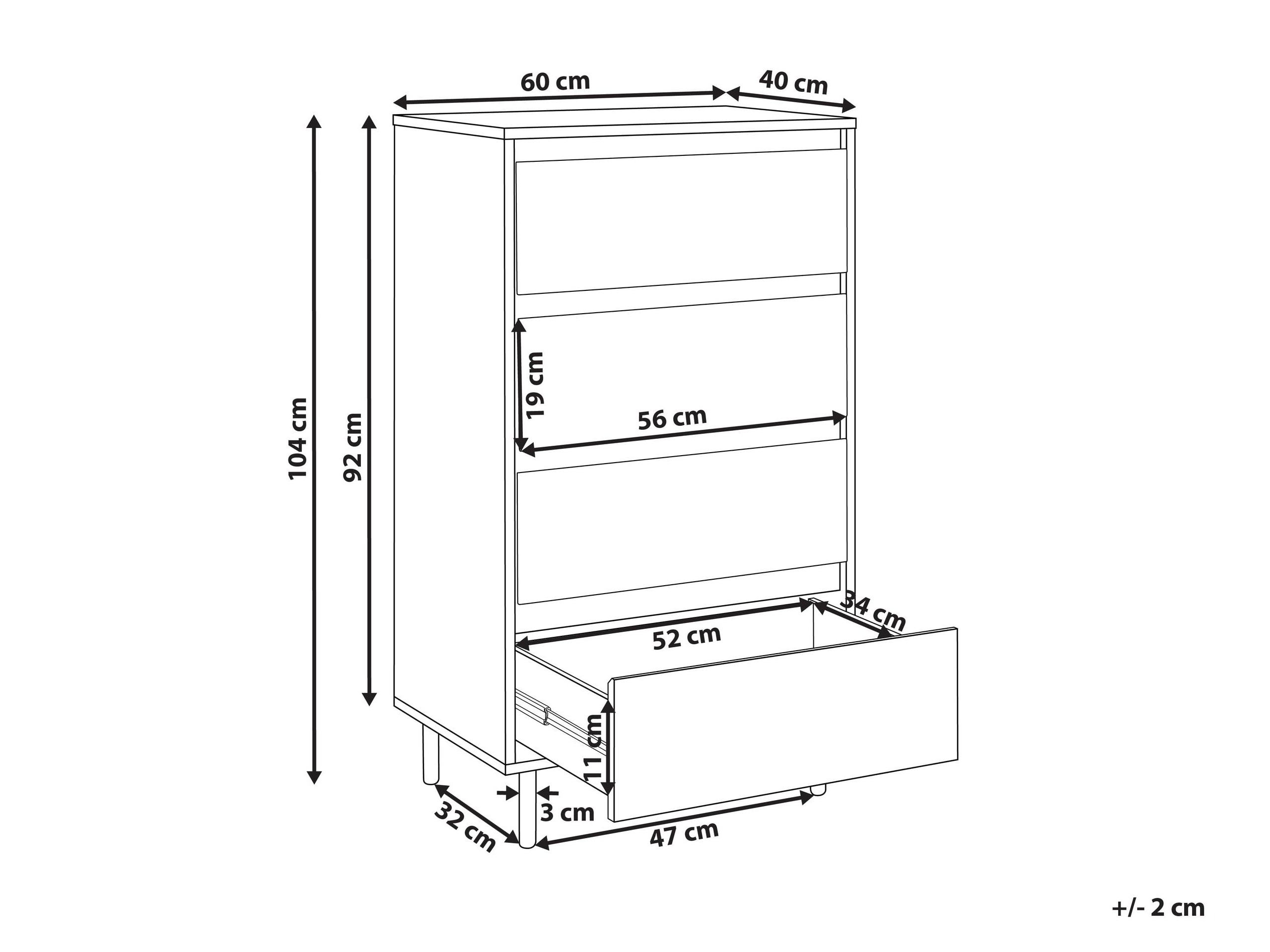 Komoda Berwyn 3308 (Tamsus medis)