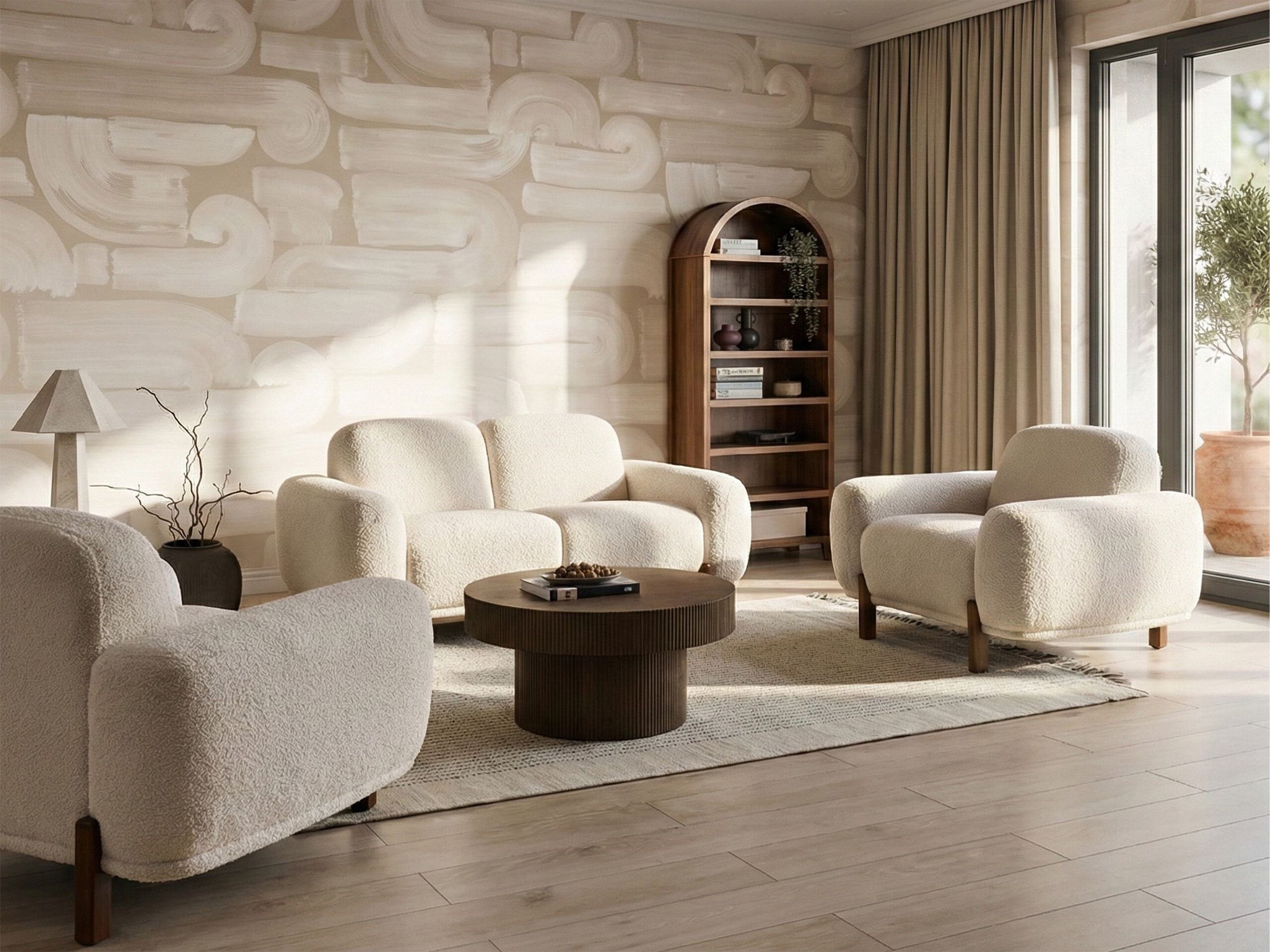 Minkštų baldų komplektas Berwyn 3307 (Balta)