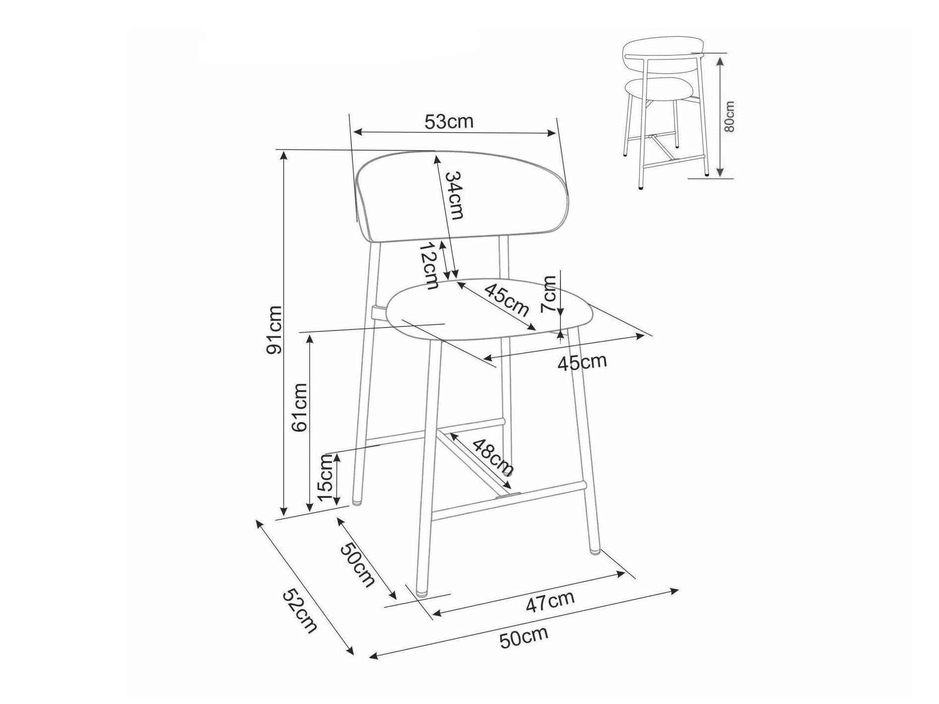 Pusbario kėdė Detroit 946 (Brego 34)