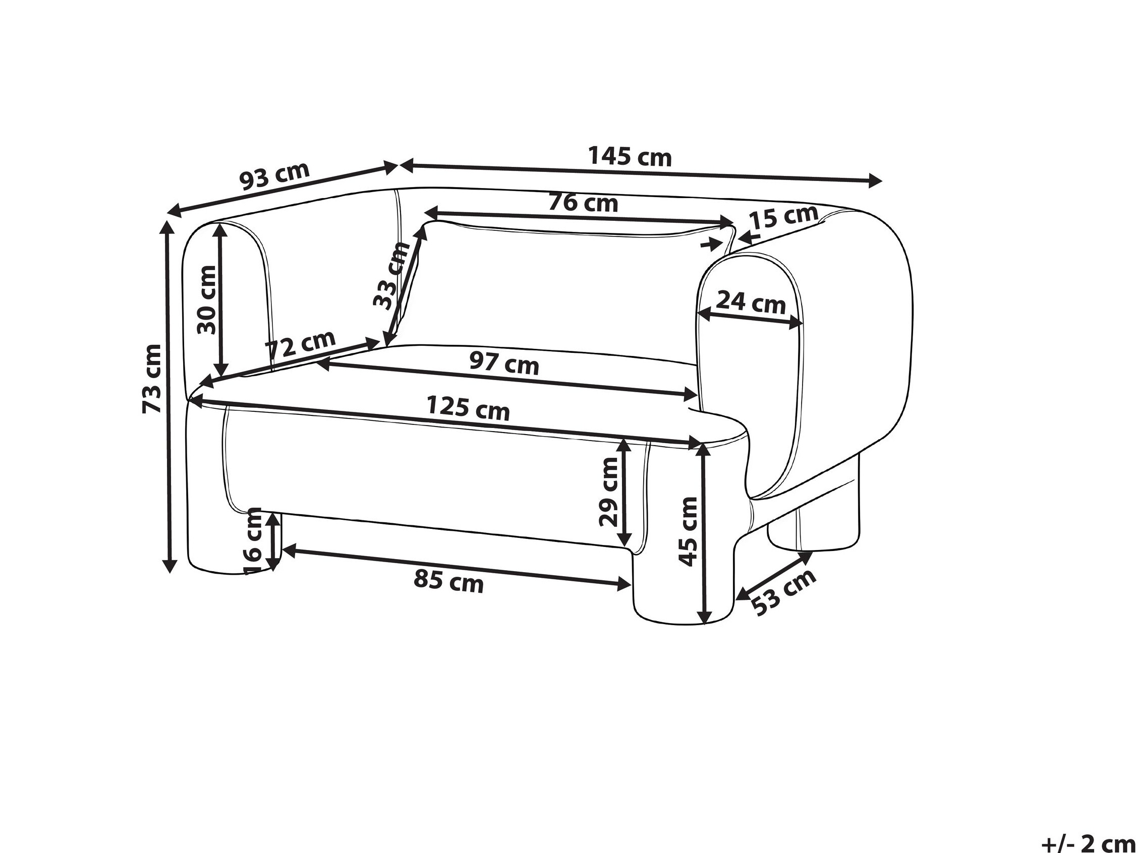 Sofa Cavsali 100 (Ruda)