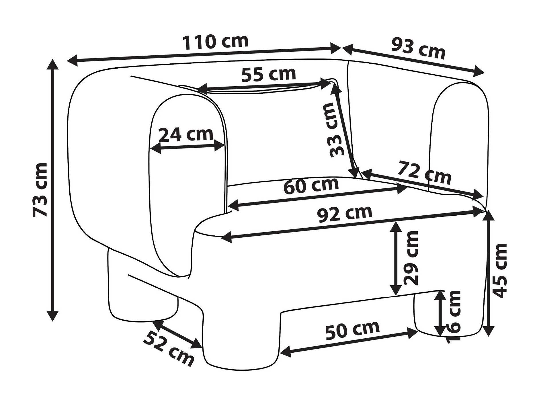 Fotelis Cavsali 102 (Balta)