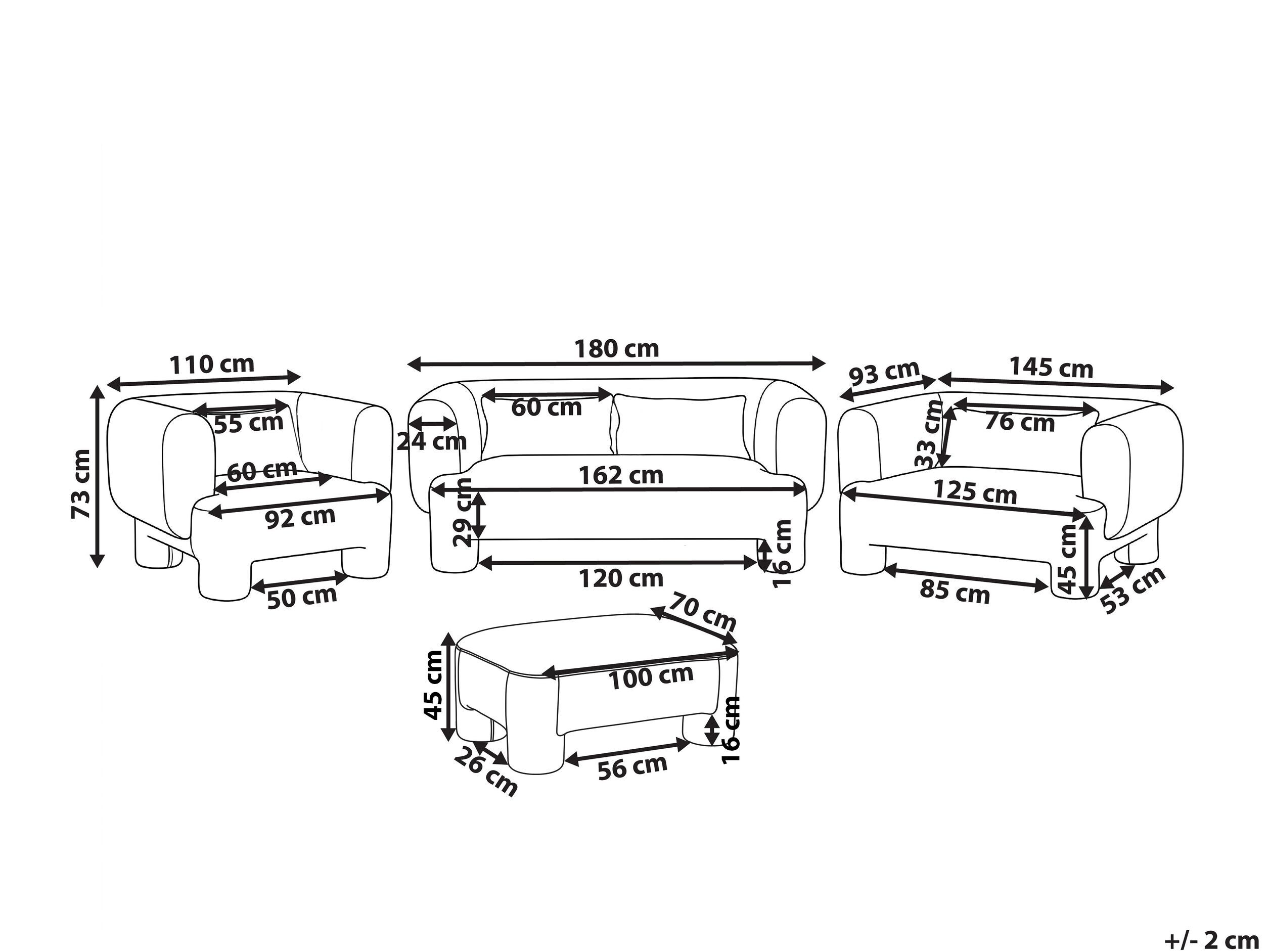 Minkštų baldų komplektas Cavsali 105 (Balta)