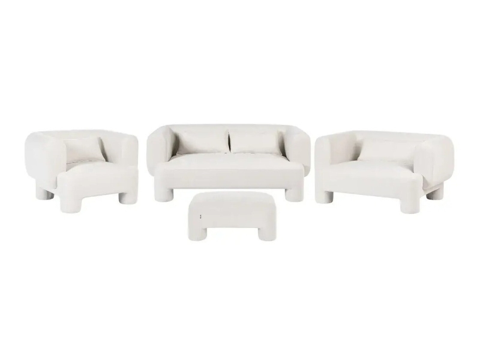 Minkštų baldų komplektas Cavsali 105 (Balta)