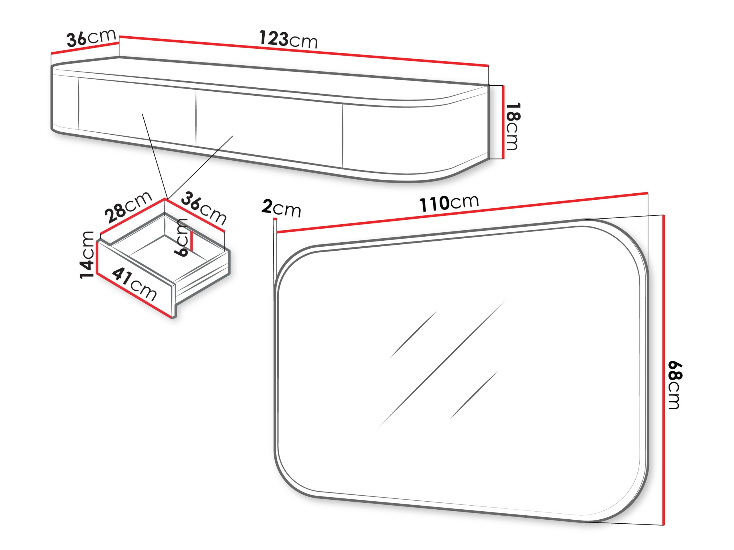 Makiažo staliukas Comfivo Livtena 107