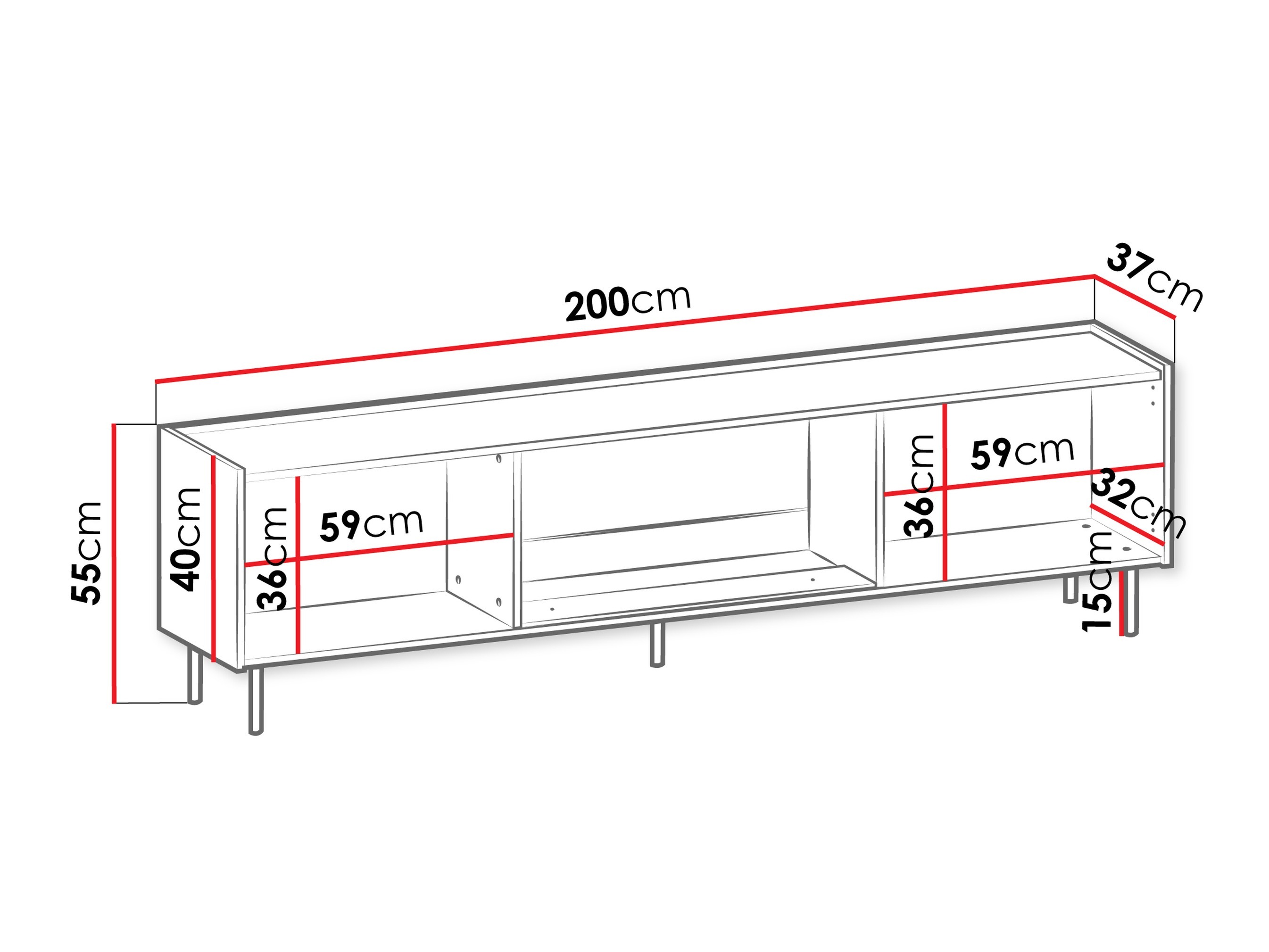 TV staliukas Comfivo Belviro 110