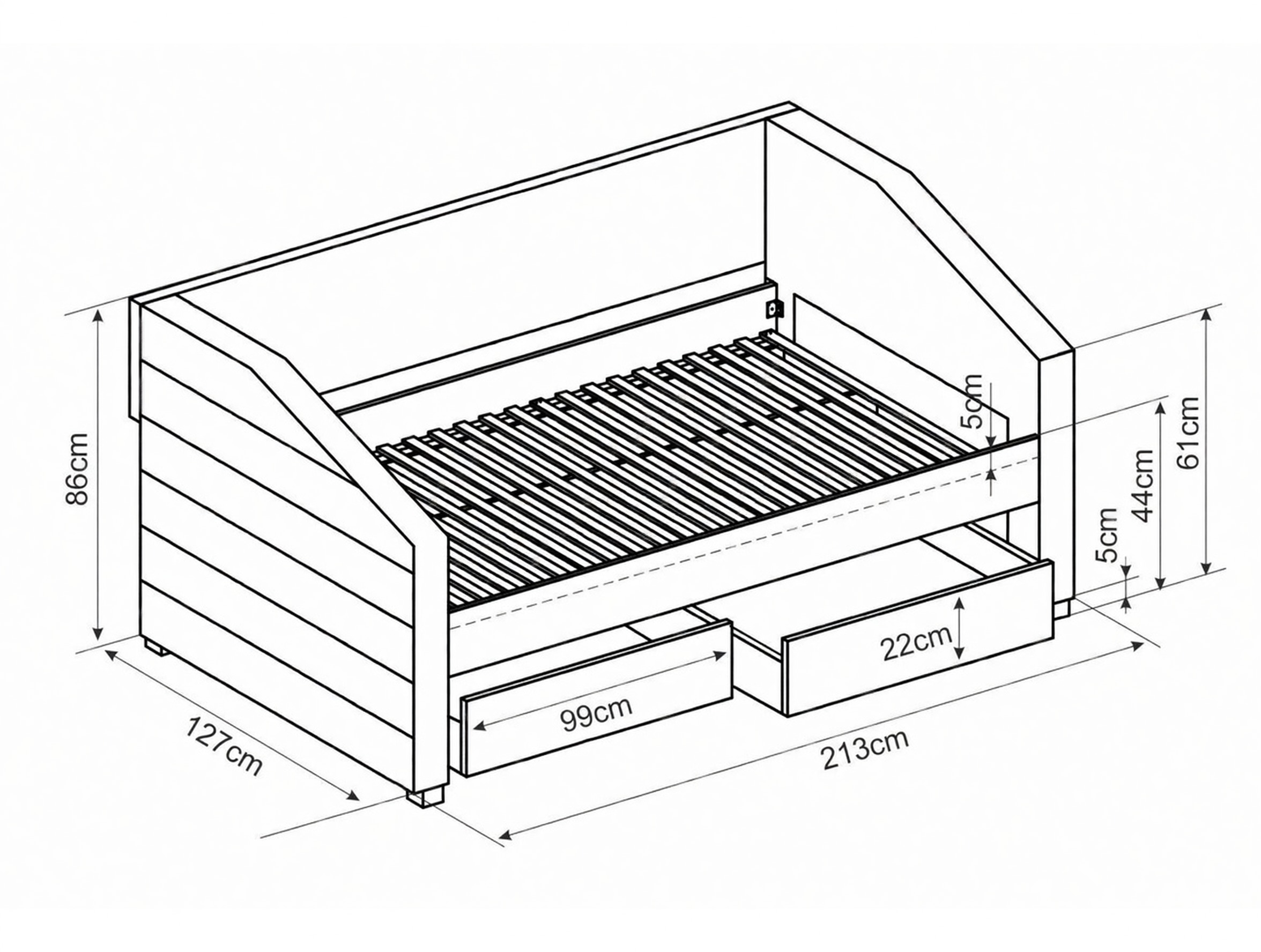 Lova Detroit 443 (Pilka)