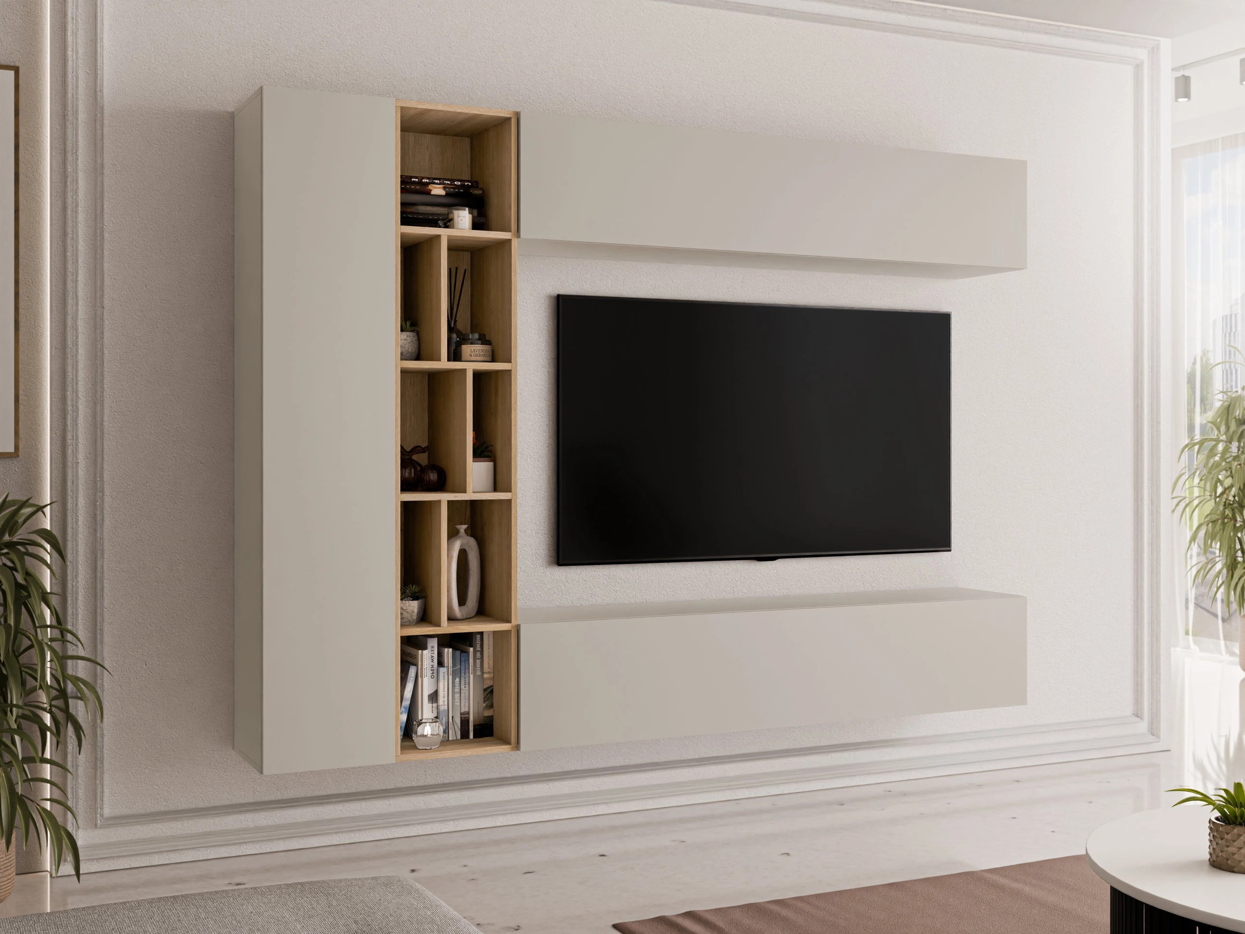 Svetainės komplektas Comfivo Natura (Kašmyras + Artisan ąžuolas)