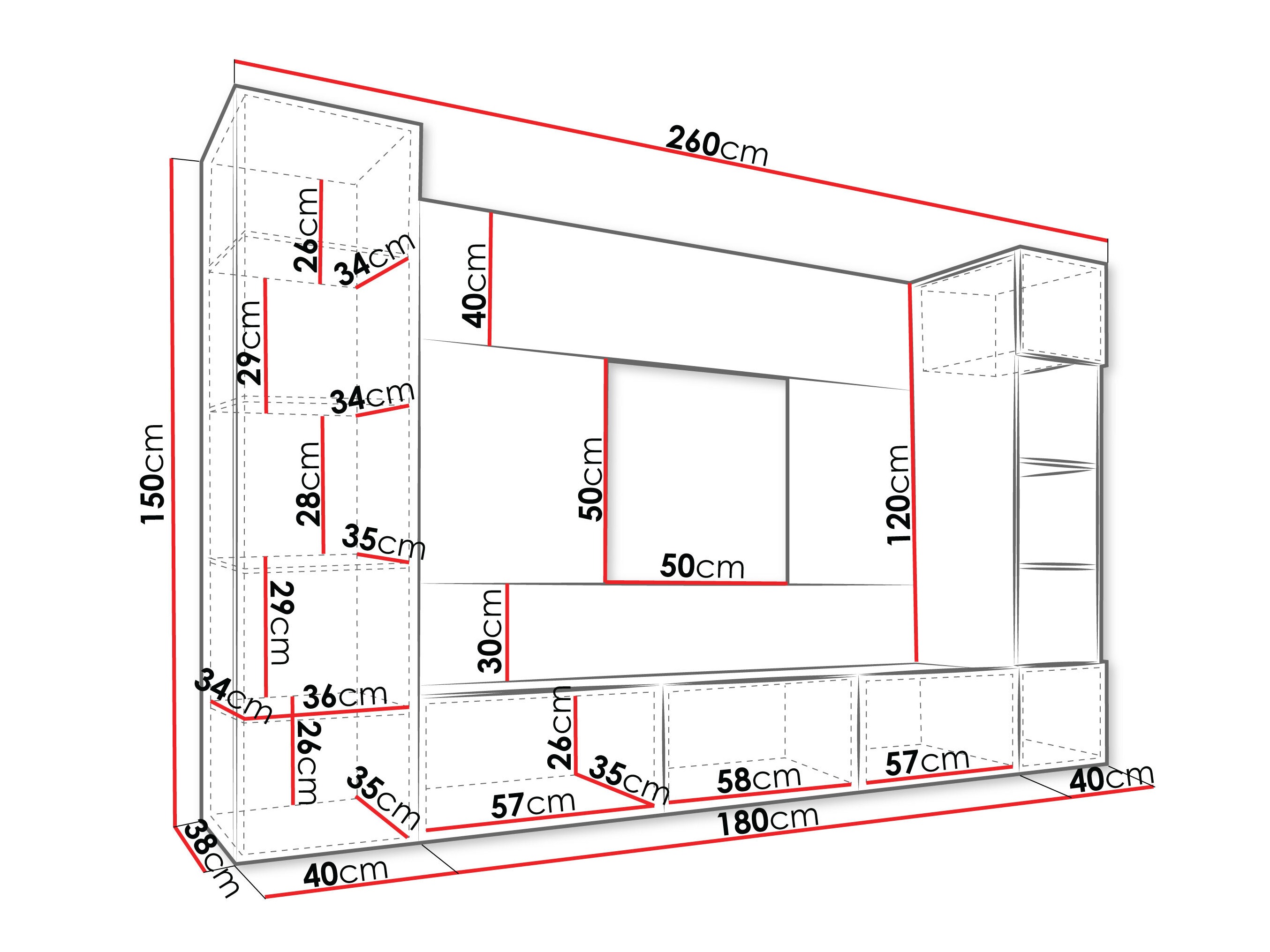 Svetainės komplektas Comfivo Salix IV (Juoda + Juodas marmuras)