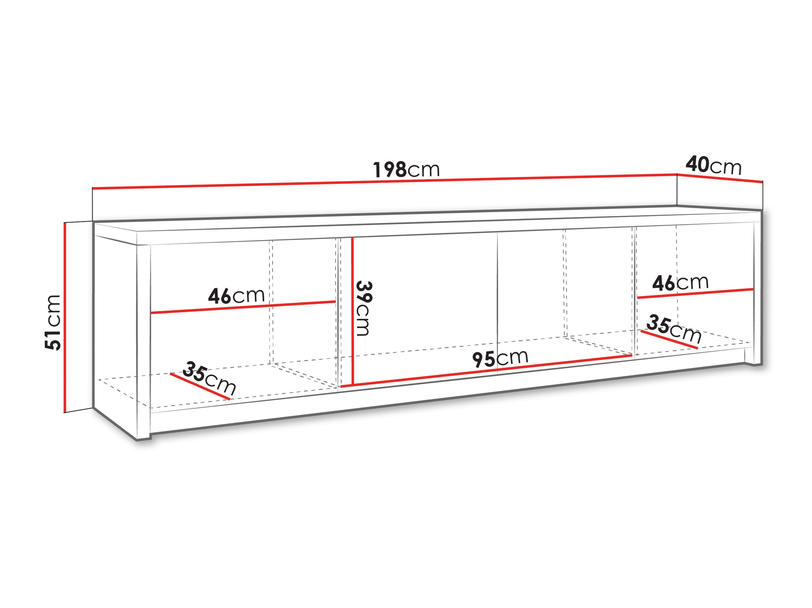 TV staliukas Providence 201 (Balta)