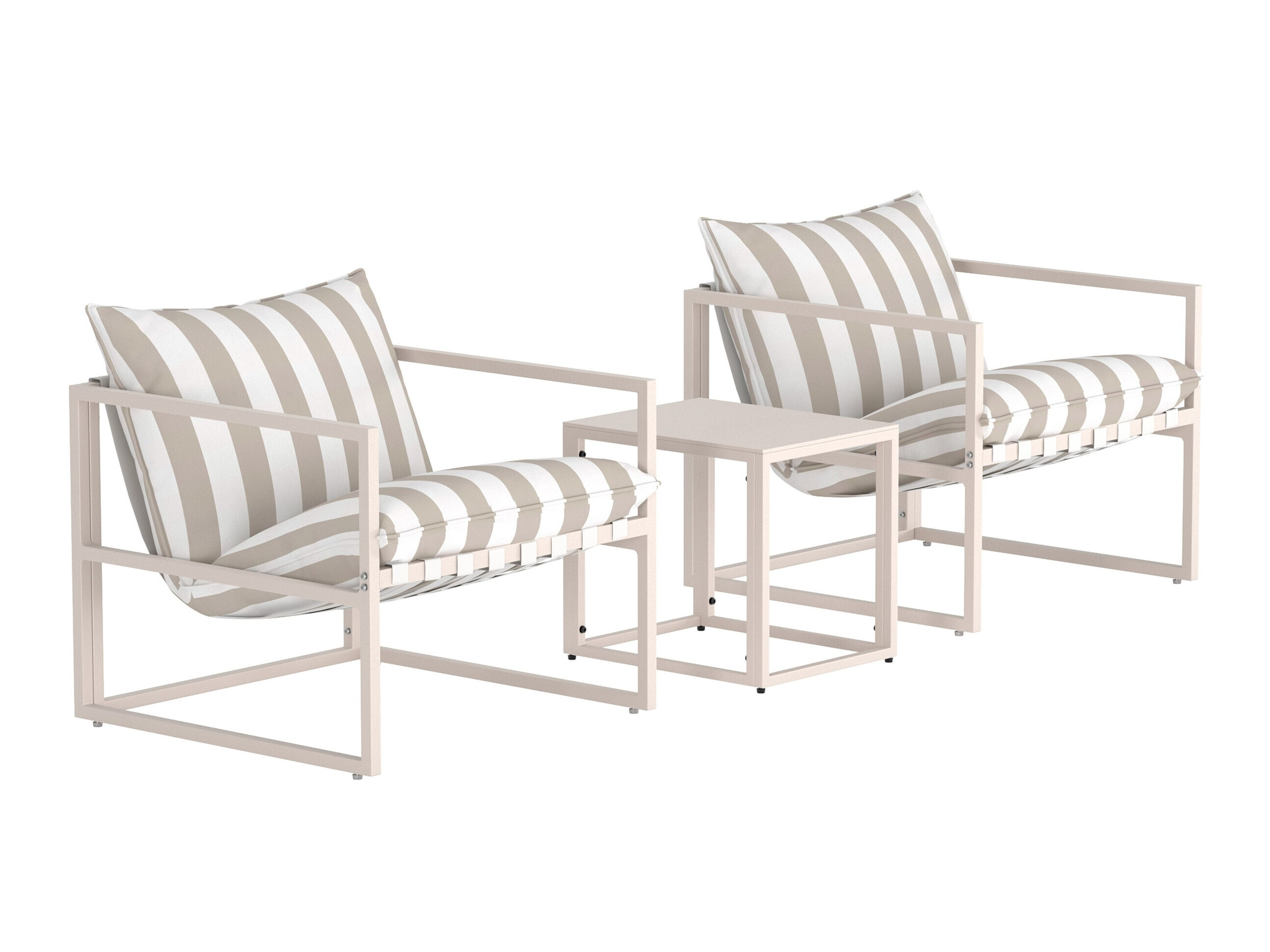 Lauko baldų komplektas Dallas 5186 (Smėlinė + Balta)