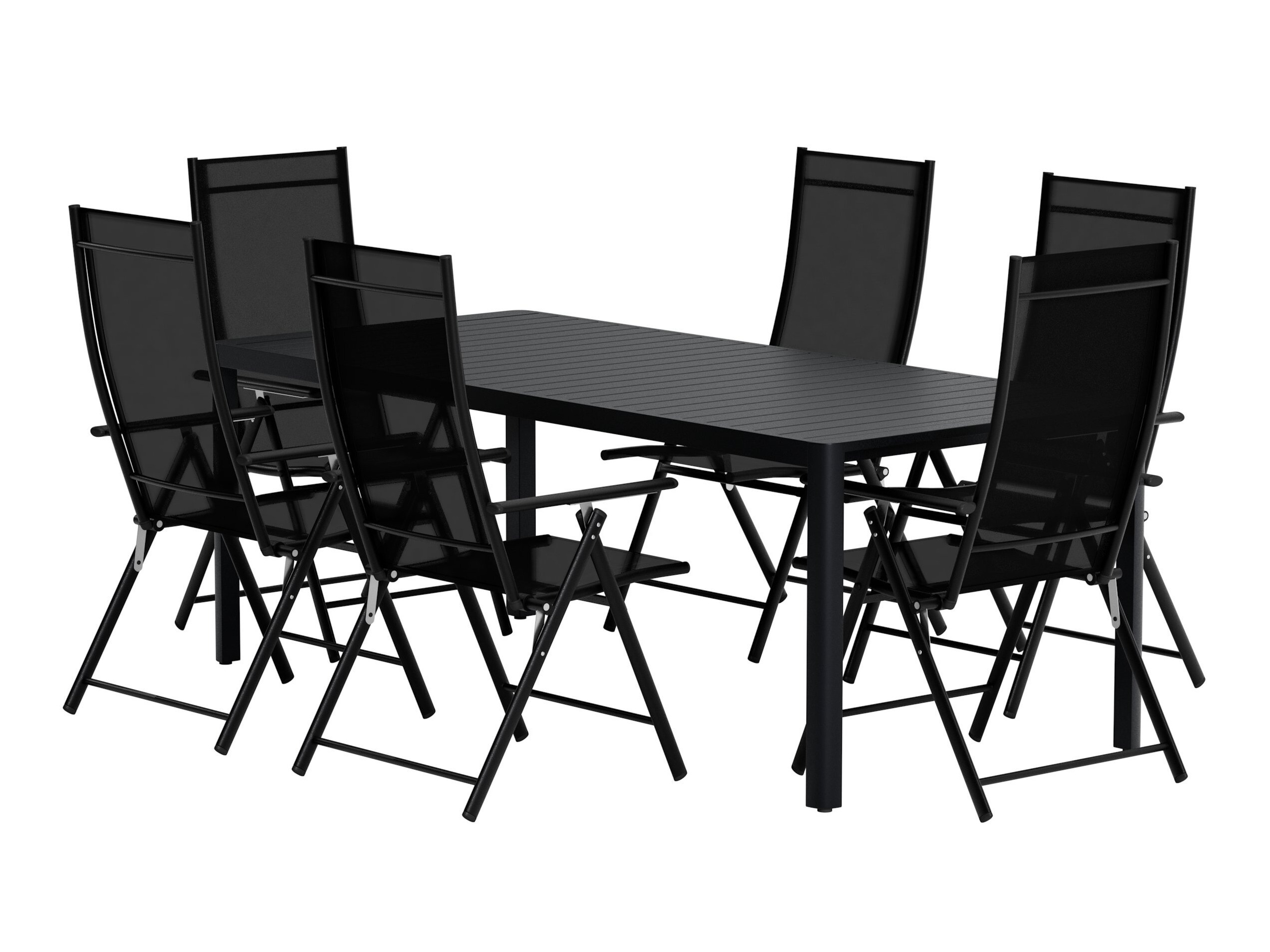 Stalo ir kėdžių komplektas Dallas 5256 (Juoda)