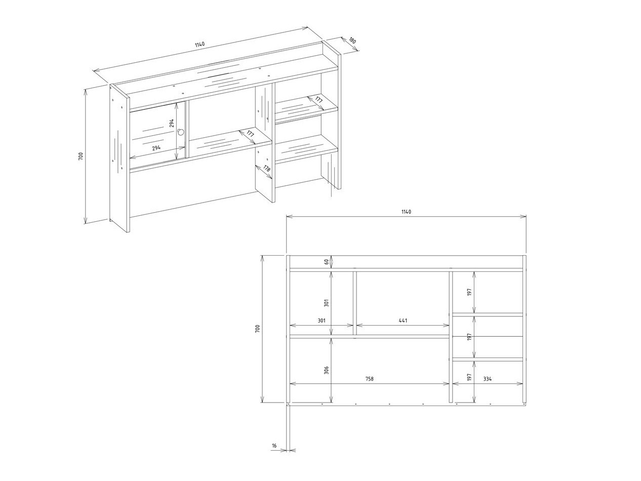 Darbo stalas Mandeville 376 (Balta)