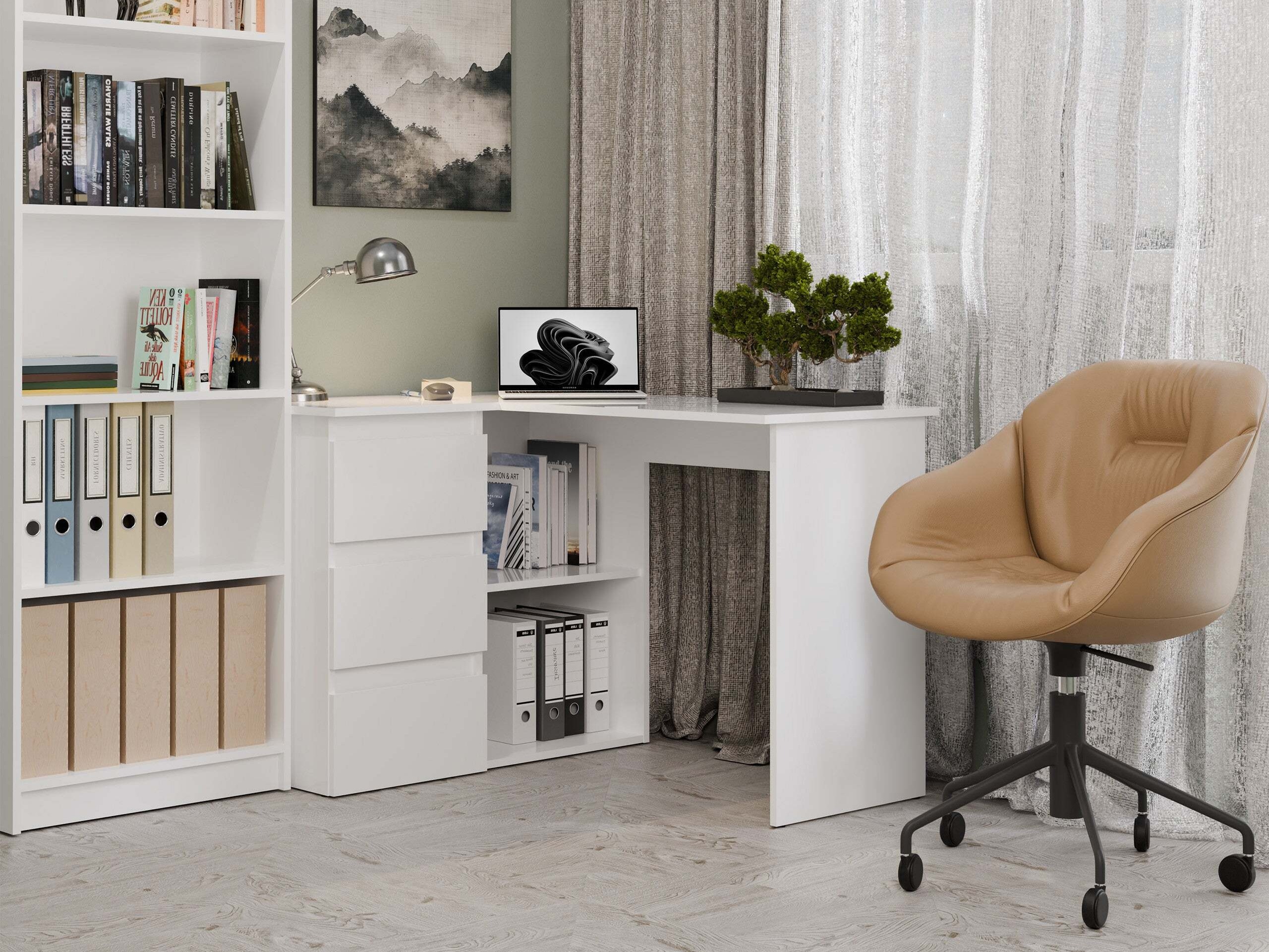 Kampinis darbo stalas Mandeville 365 (Kairinis)