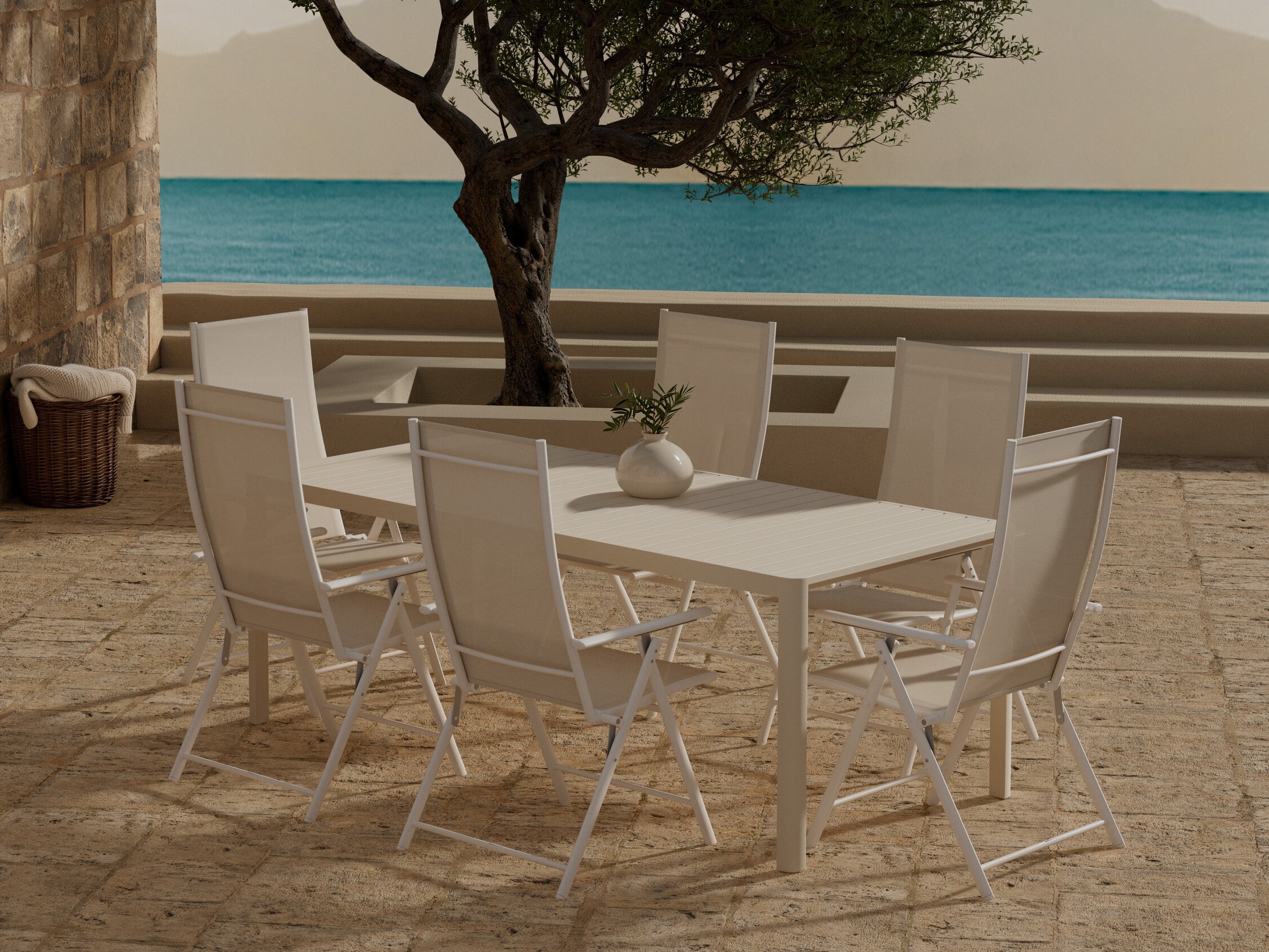 Stalo ir kėdžių komplektas Dallas 5256 (Smėlinė)