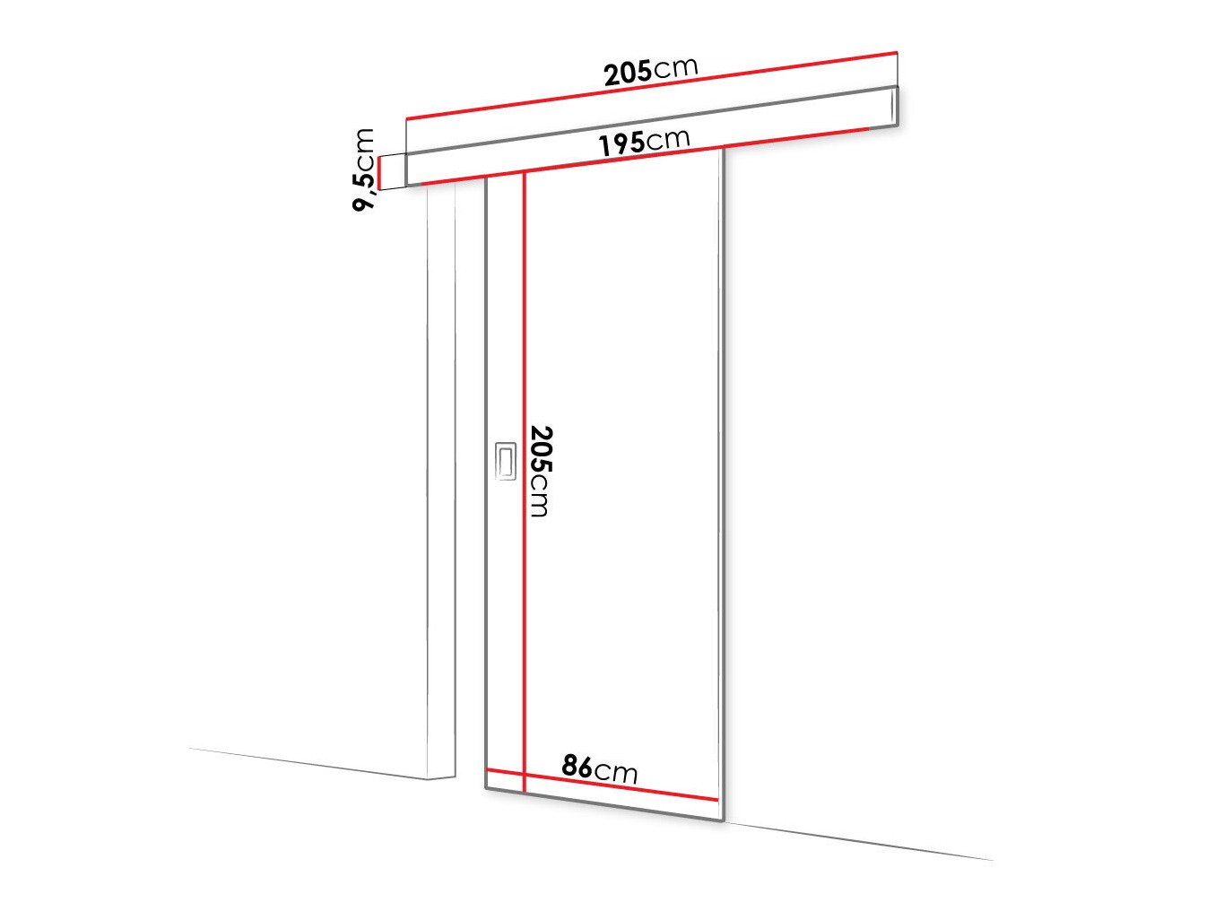 Stumdomos durys Dover 168 (Balta)