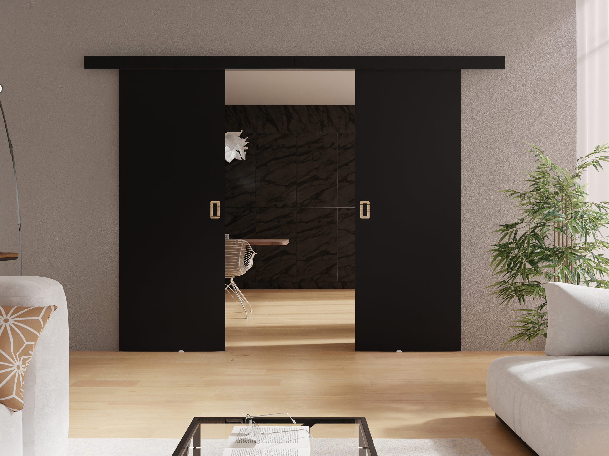 Stumdomos durys Dover 200 (Juoda)