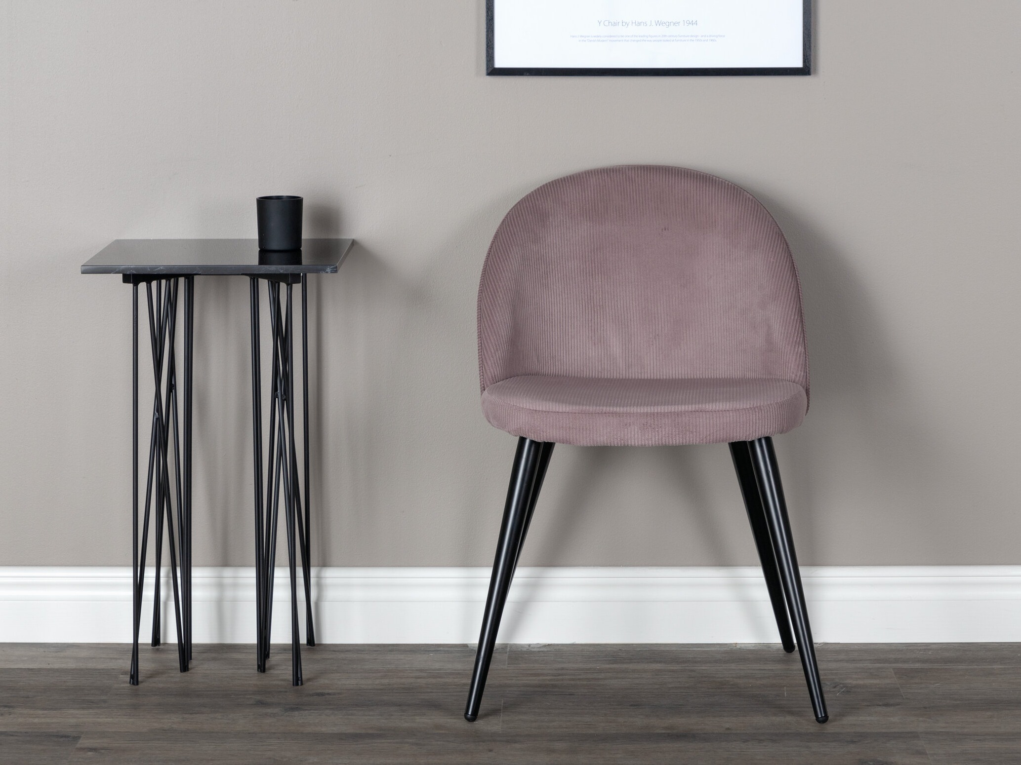 Kėdė Dallas 136 (Dusty rožinė + Juoda)