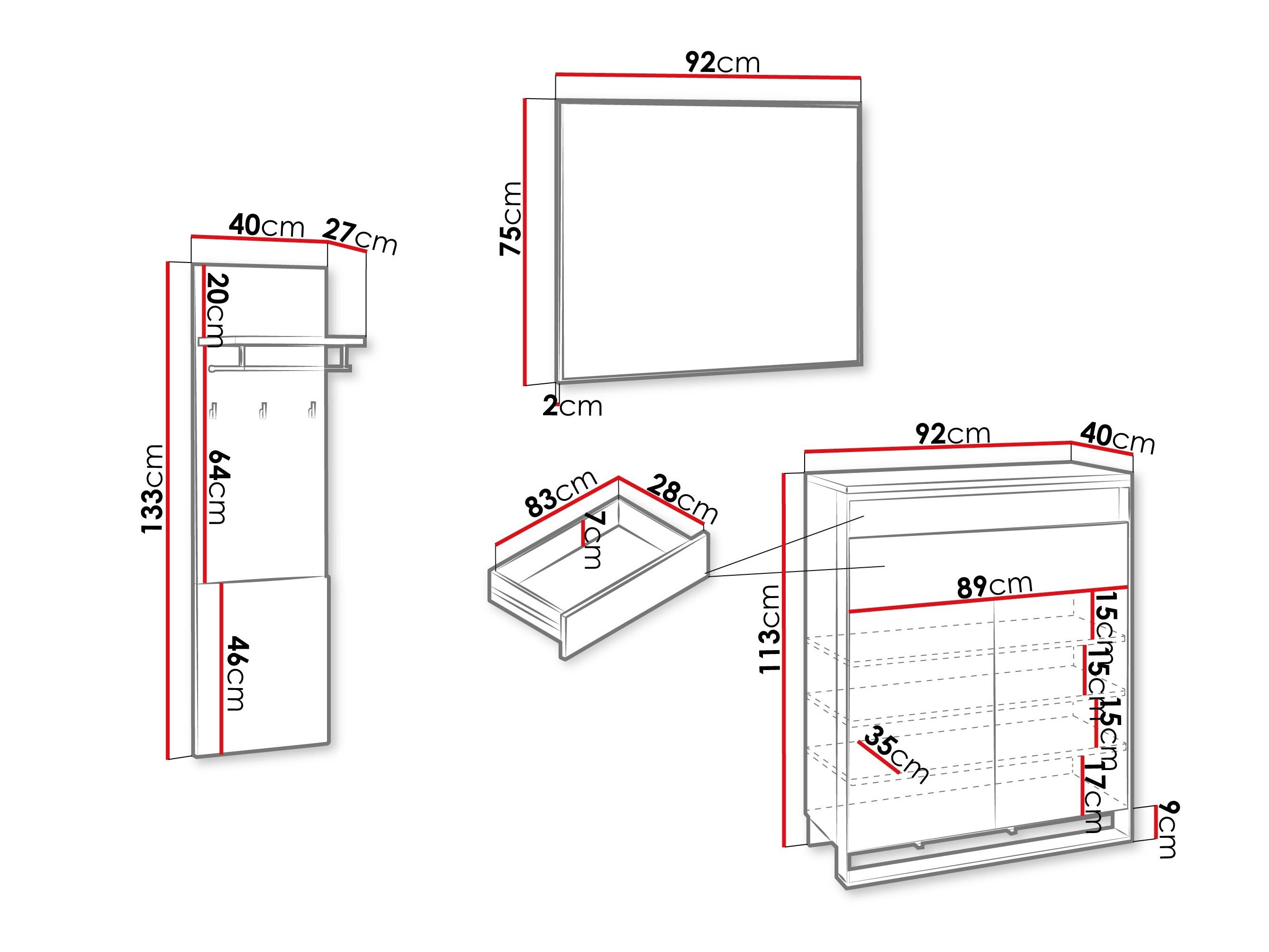 Prieškambario komplektas Luliru 151