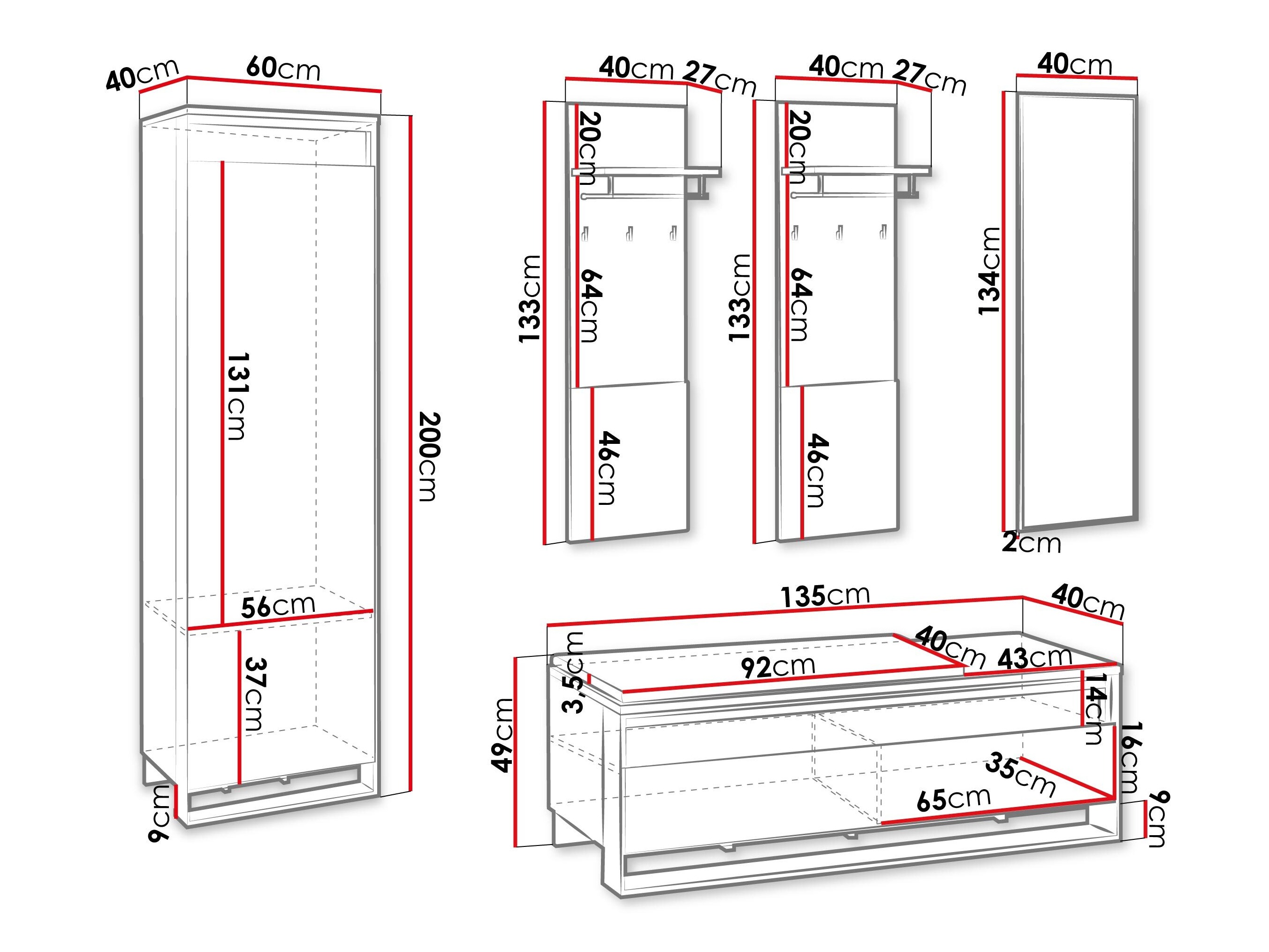 Prieškambario komplektas Luliru 152