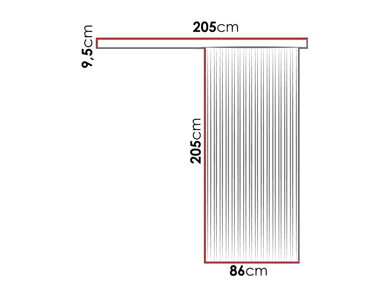 Stumdomos durys Dover 202 (Antracitas + Juoda)