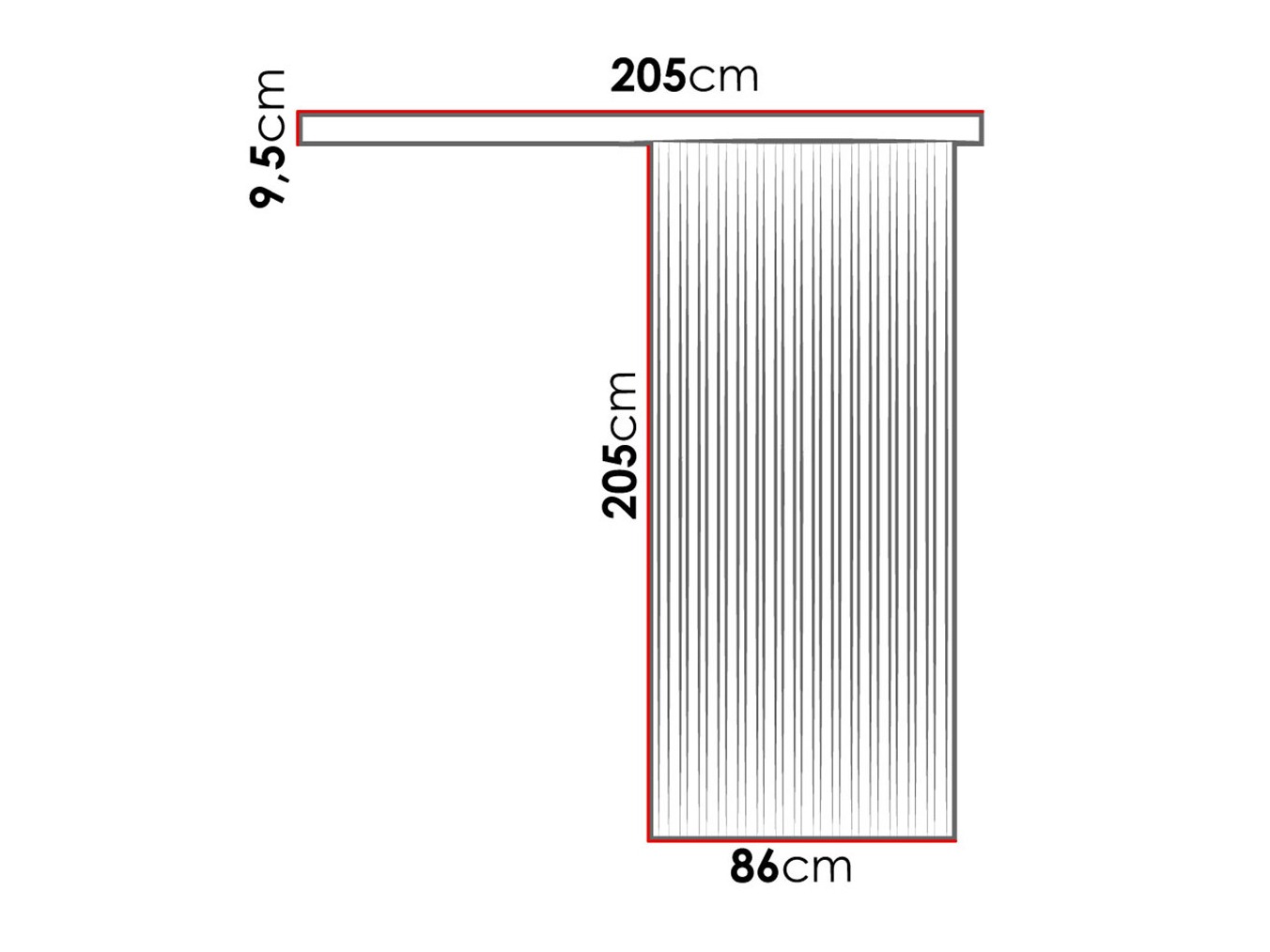 Stumdomos durys Dover 202 (Balta + Juoda)