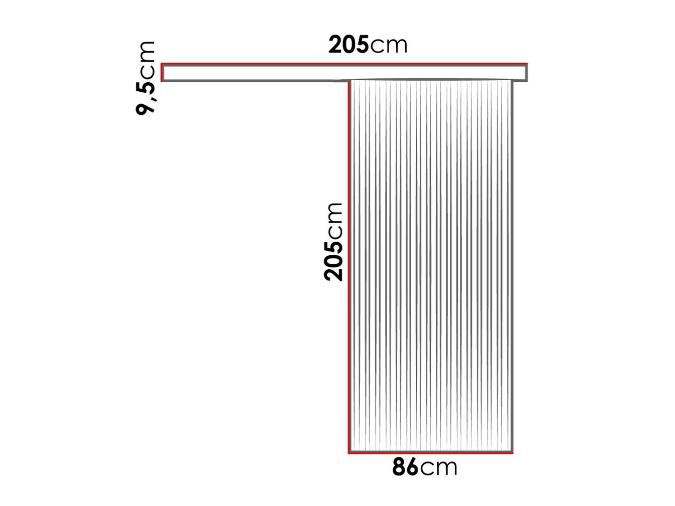 Stumdomos durys Dover 202 (Sonomos ąžuolas + Juoda)