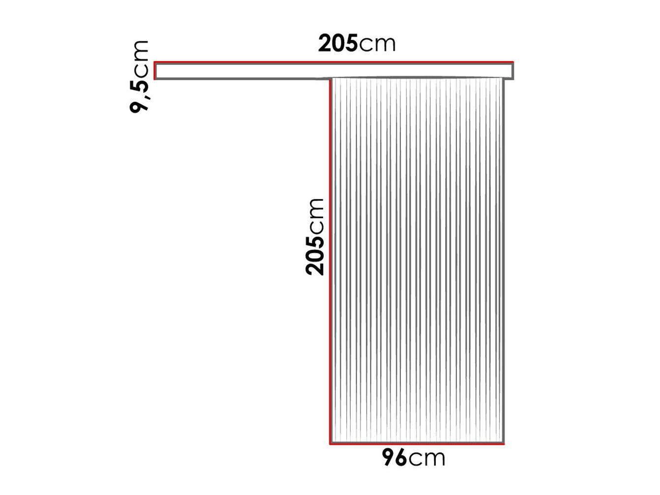 Stumdomos durys Dover 203 (Antracitas + Juoda)
