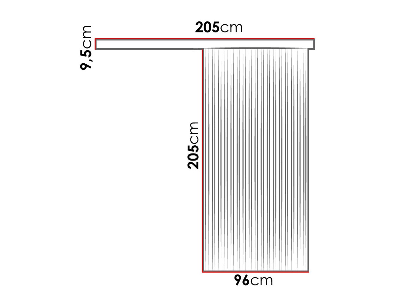 Stumdomos durys Dover 203 (Balta + Juoda)