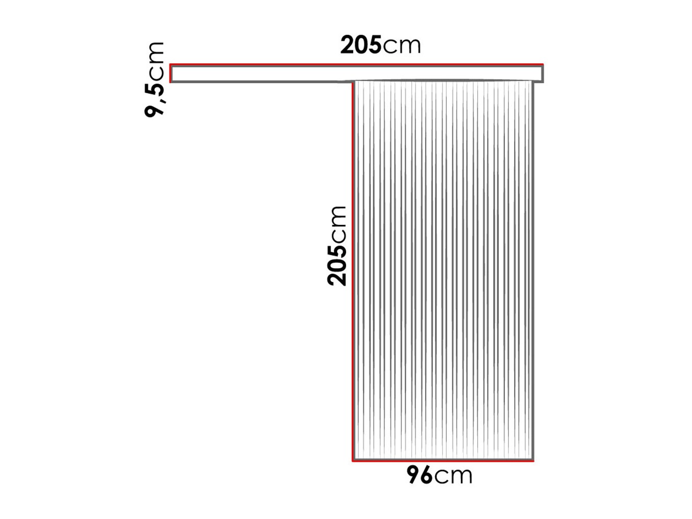 Stumdomos durys Dover 203 (Craft auksinis ąžuolas + Juoda)