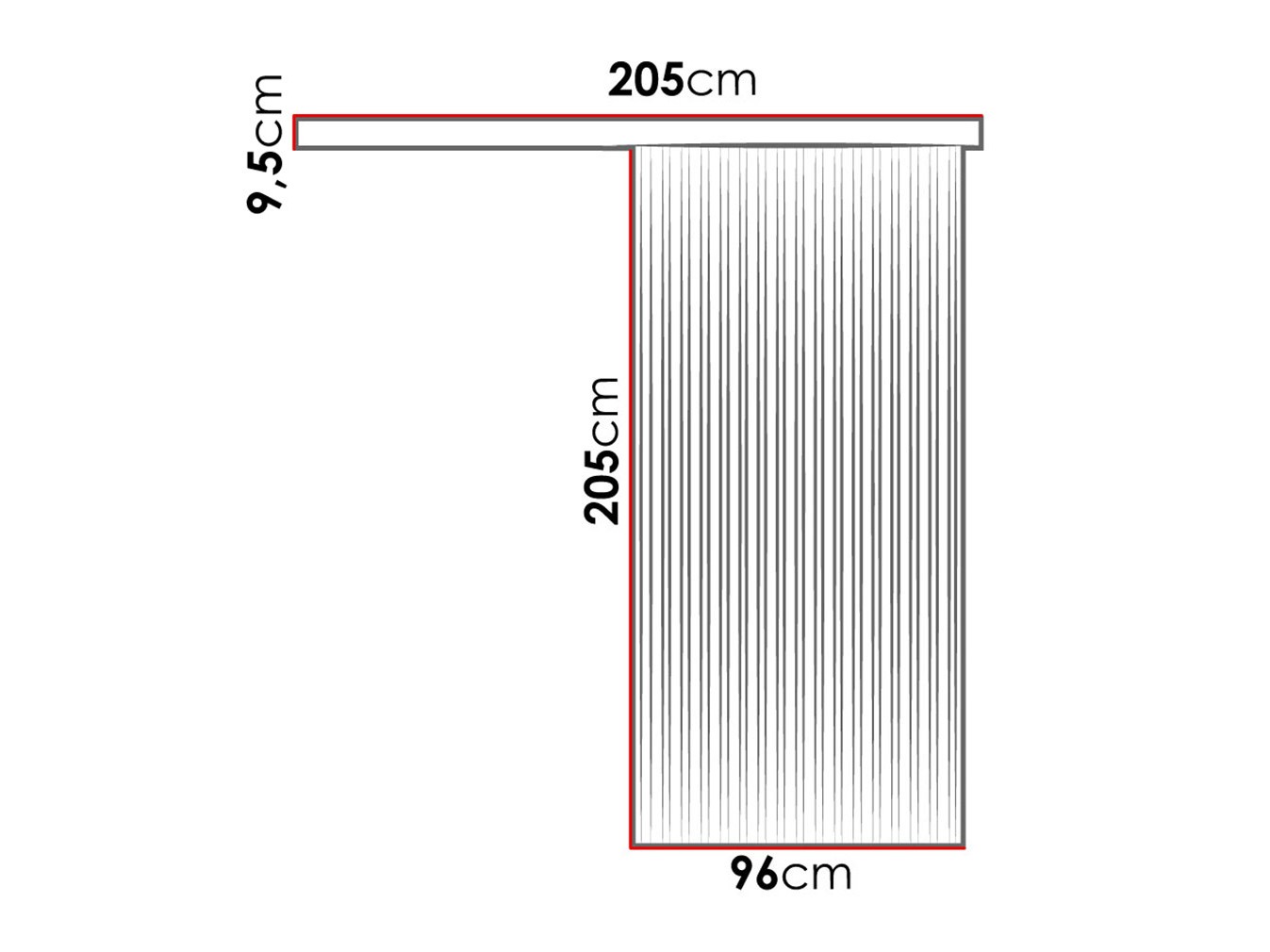 Stumdomos durys Dover 203 (Sonomos ąžuolas + Juoda)