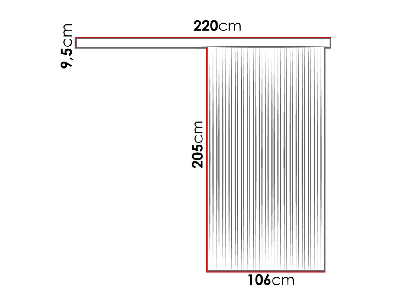 Stumdomos durys Dover 204 (Antracitas + Juoda)