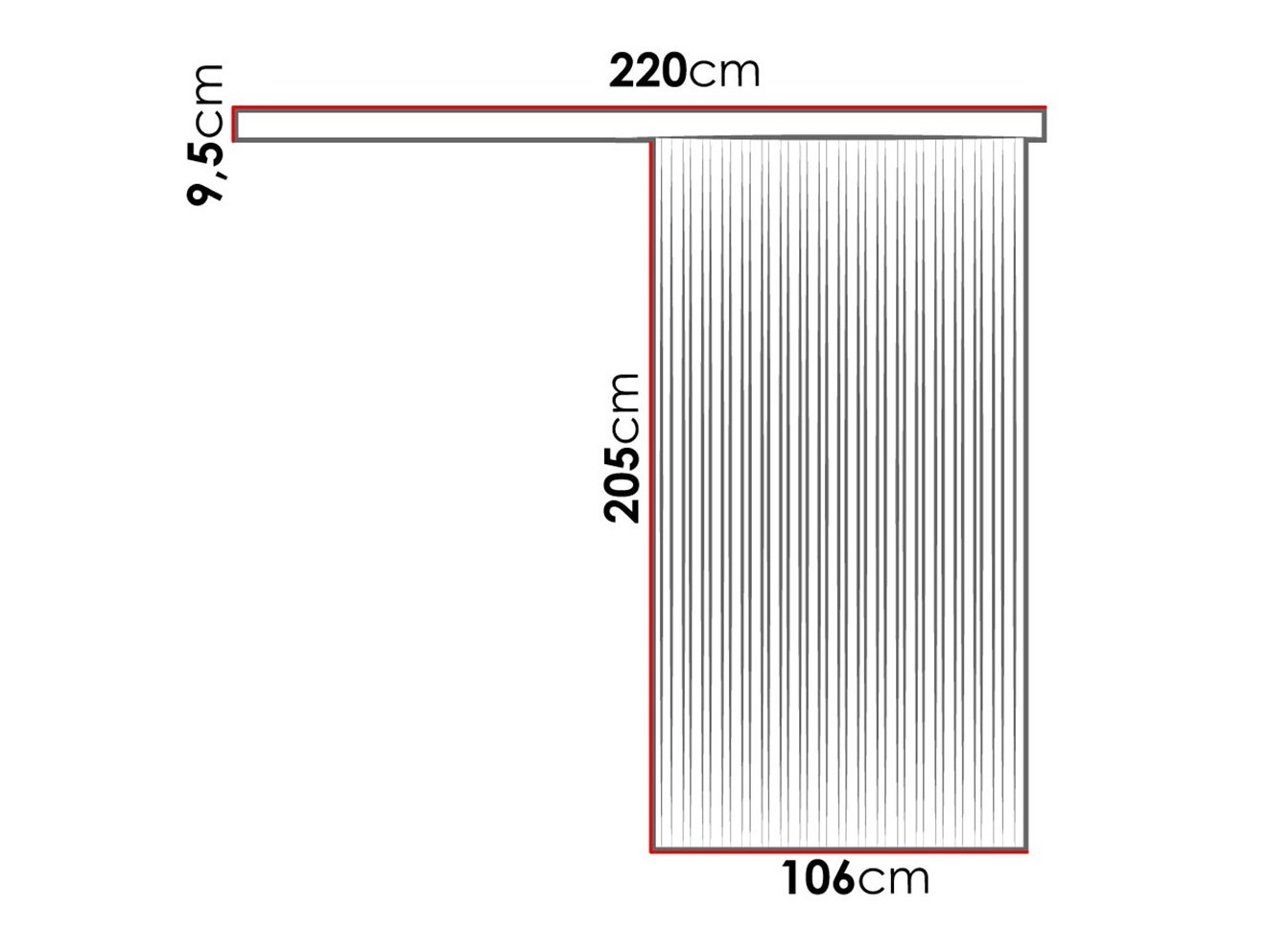 Stumdomos durys Dover 204 (Balta + Juoda)