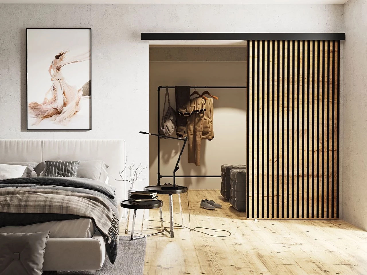 Stumdomos durys Dover 204 (Craft auksinis ąžuolas + Juoda)