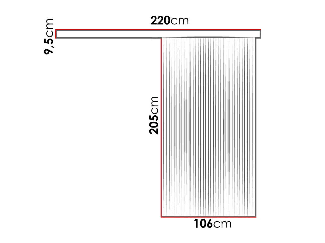 Stumdomos durys Dover 204 (Sonomos ąžuolas + Juoda)