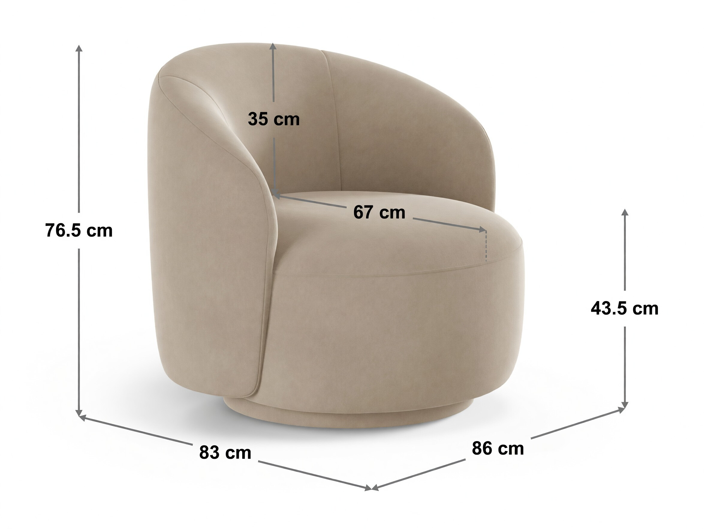 Fotelis Beckley 355 (Coral 35)