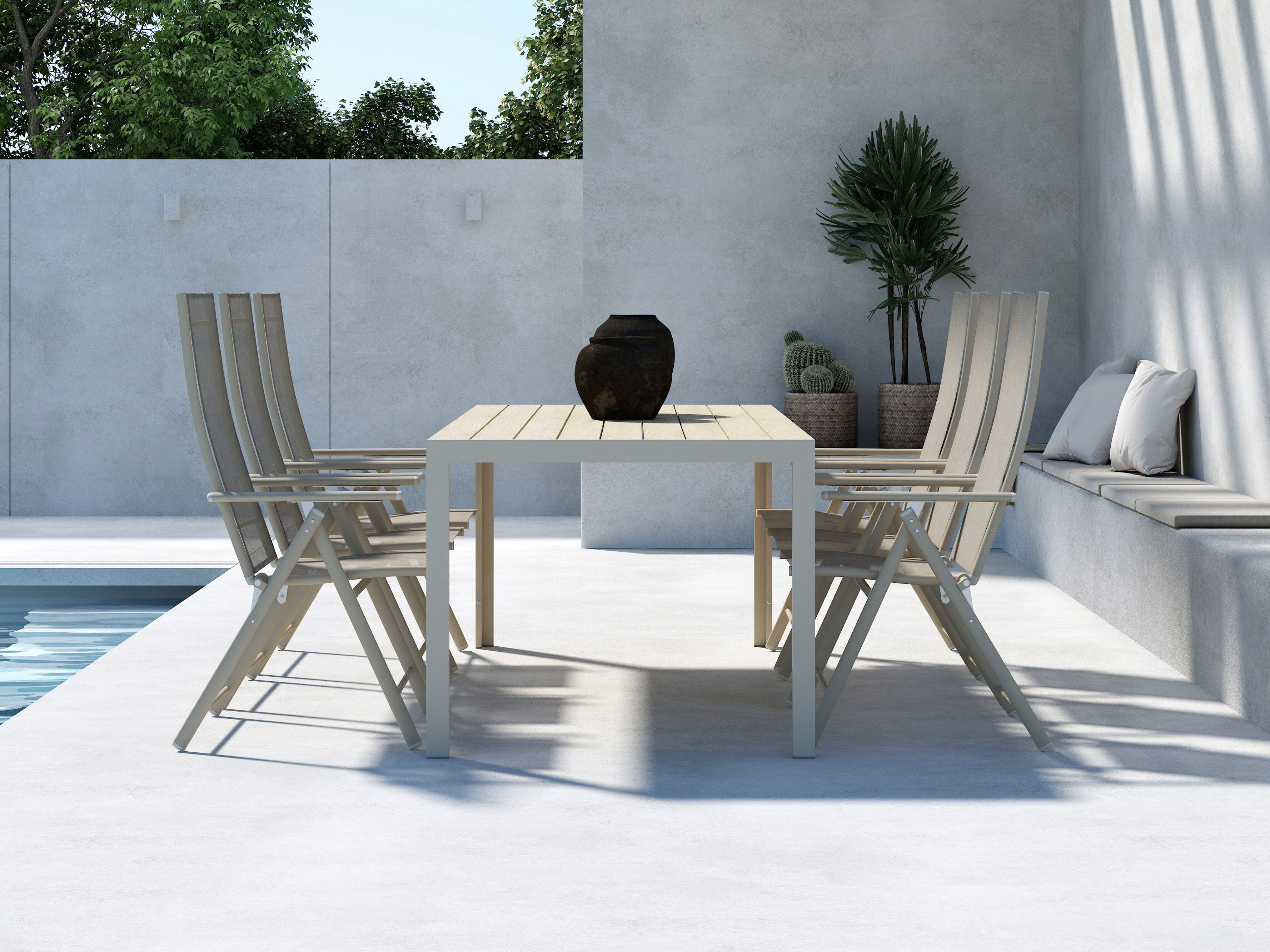 Stalo ir kėdžių komplektas Dallas 5263 (Smėlinė)