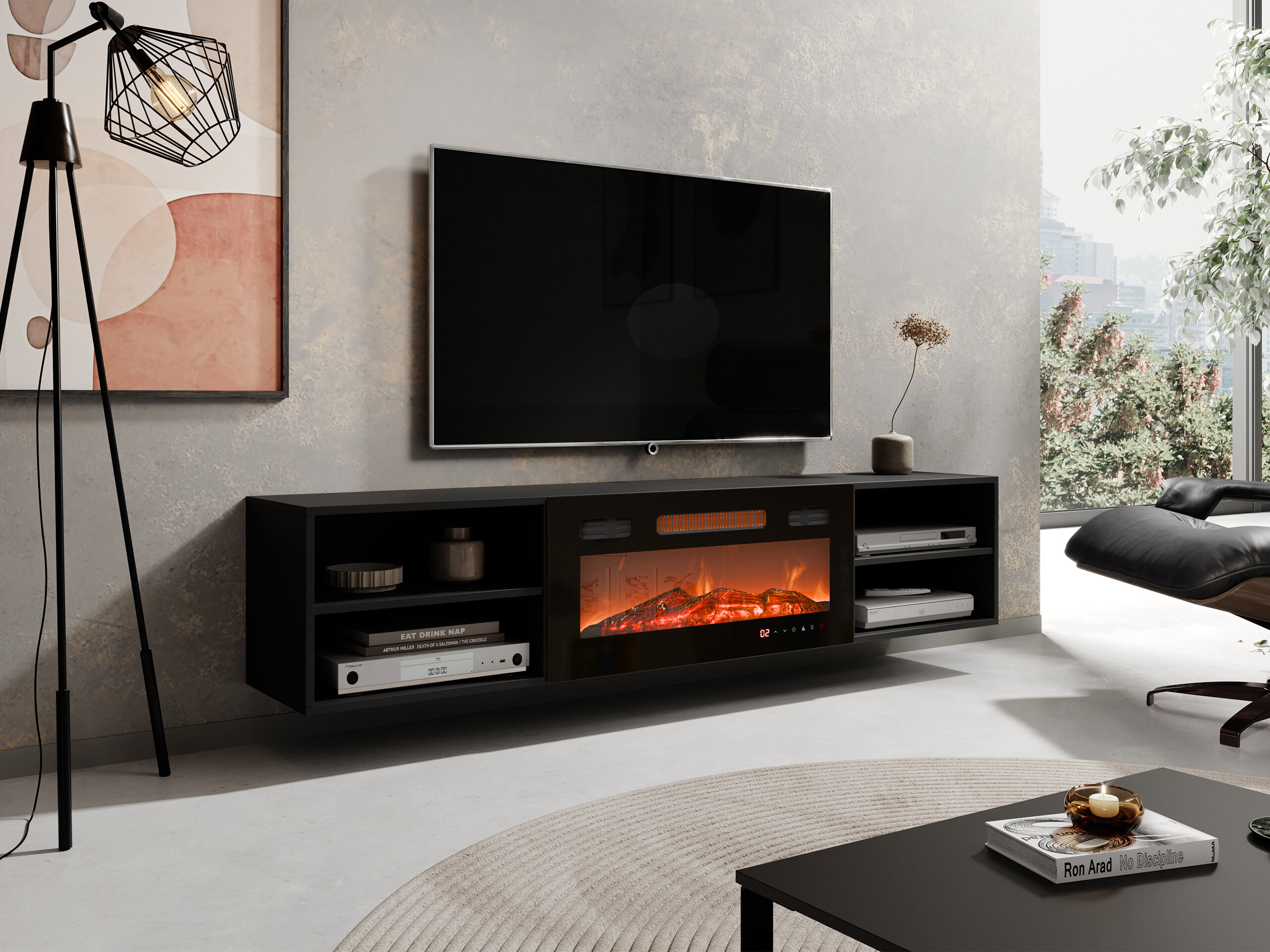 TV staliukas Charlotte 190 (Juoda)