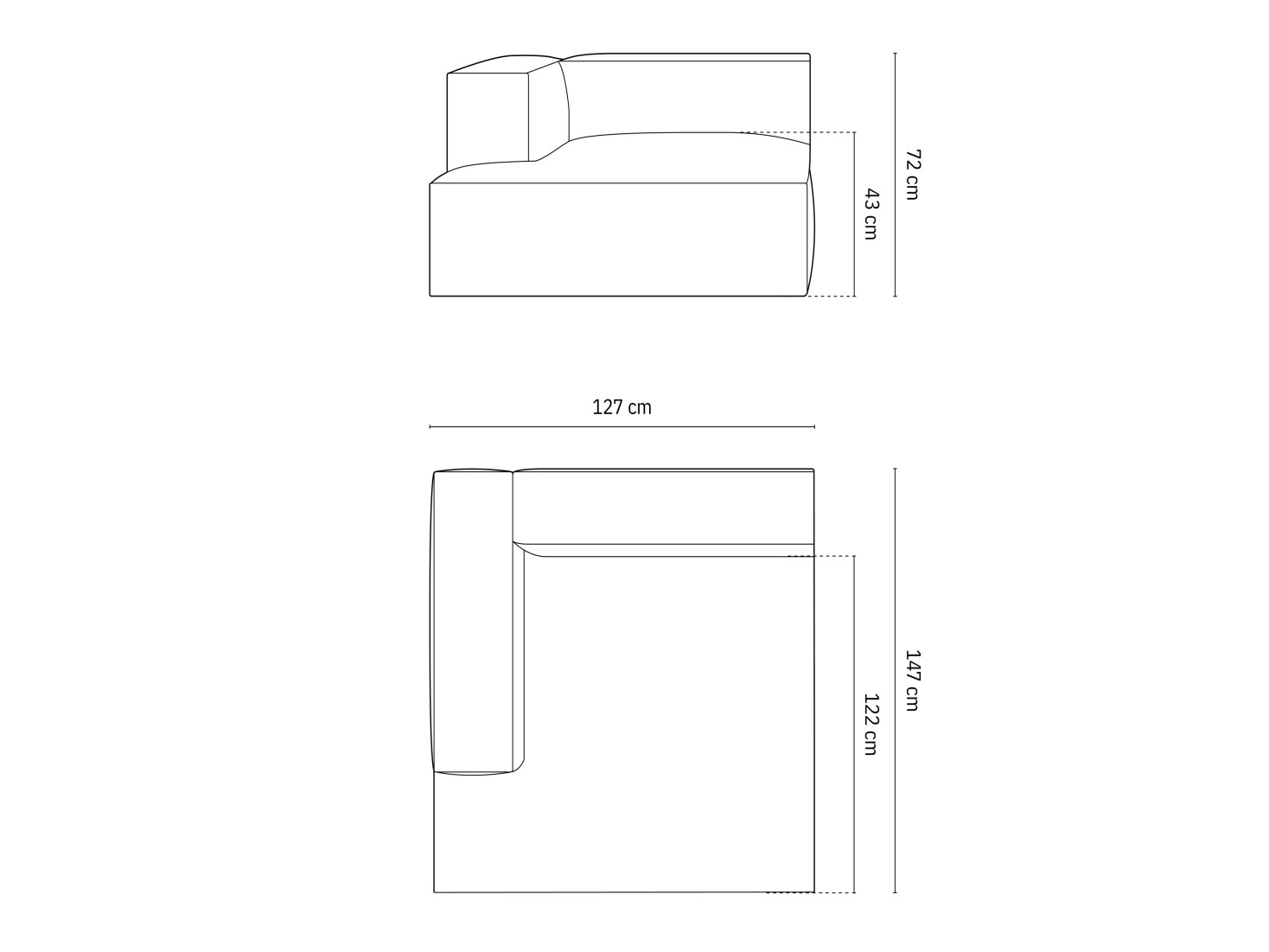 Modulinis fotelis Beckley F105 (Paris Cream)