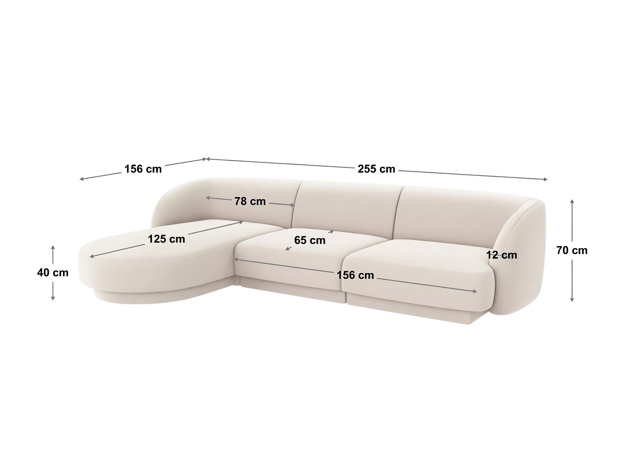Modulinis minkštas kampas Tivlomi 102 (Bluvel 22)