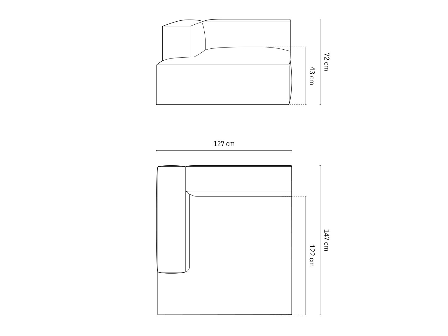 Modulinė sėdimoji dalis Sonsore 104 (Monet Graphite)
