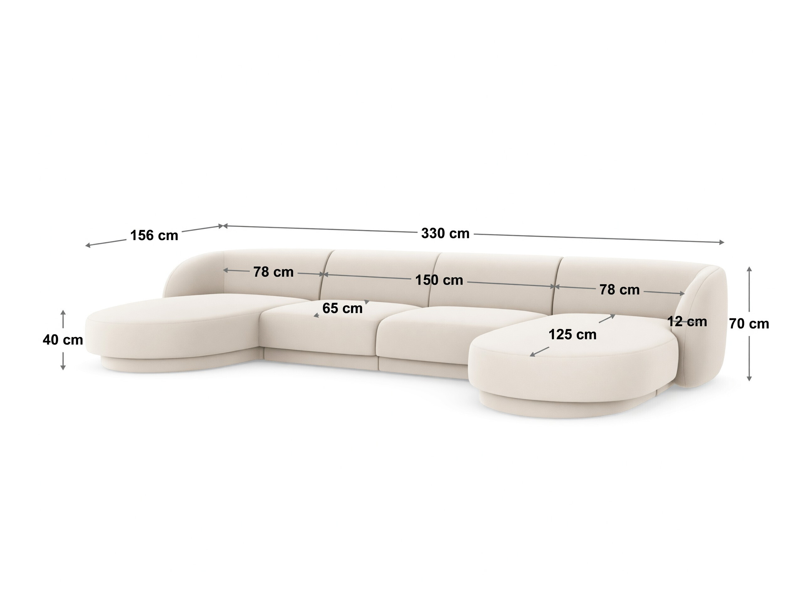 Modulinis minkštas kampas Tivlomi 108 (Bluvel 22)