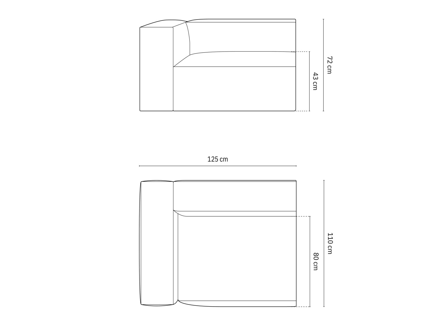 Modulinė sėdimoji dalis Sonsore 106 (Monet Cappucine)