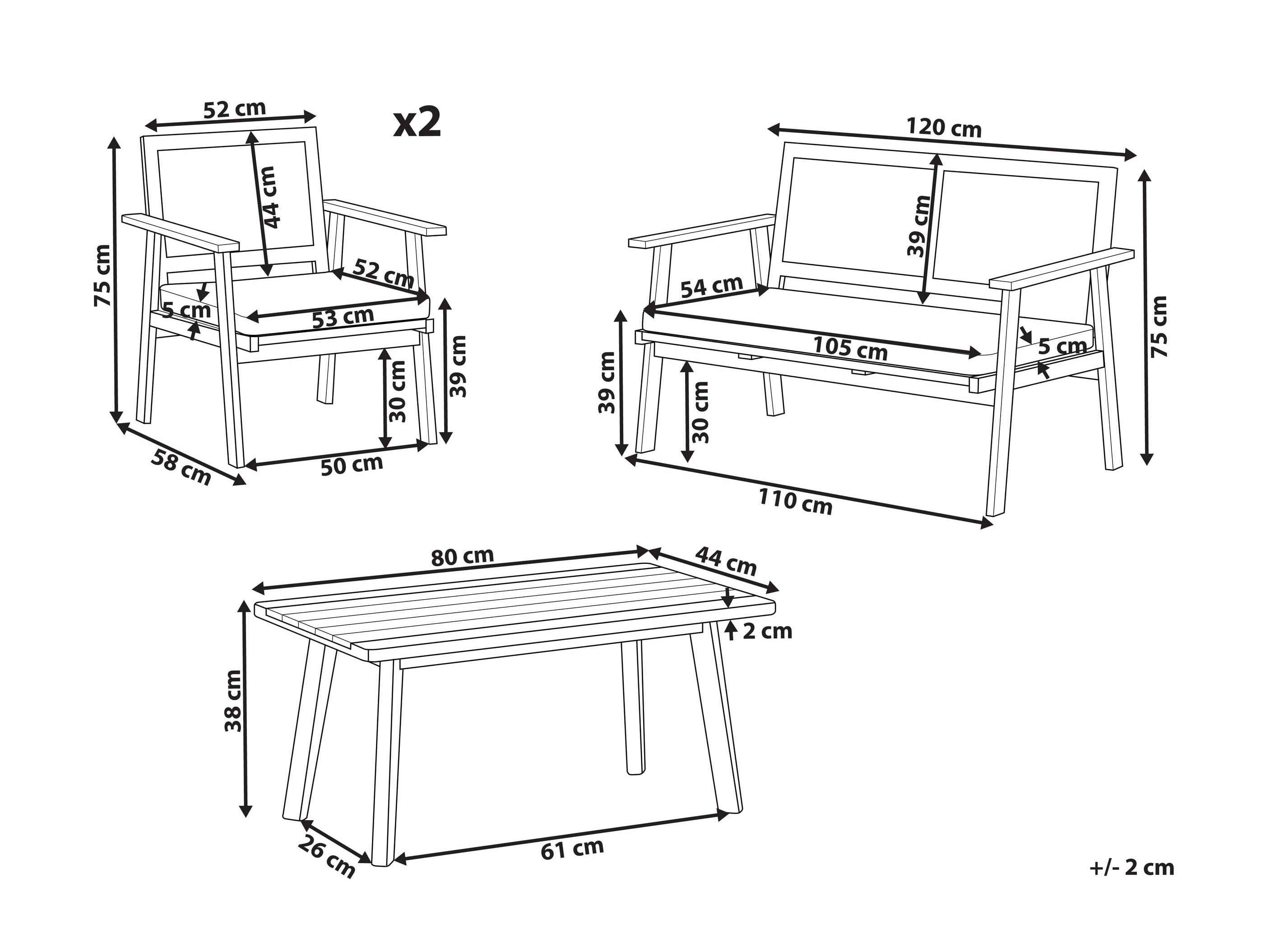 Lauko baldų komplektas Berwyn 3319