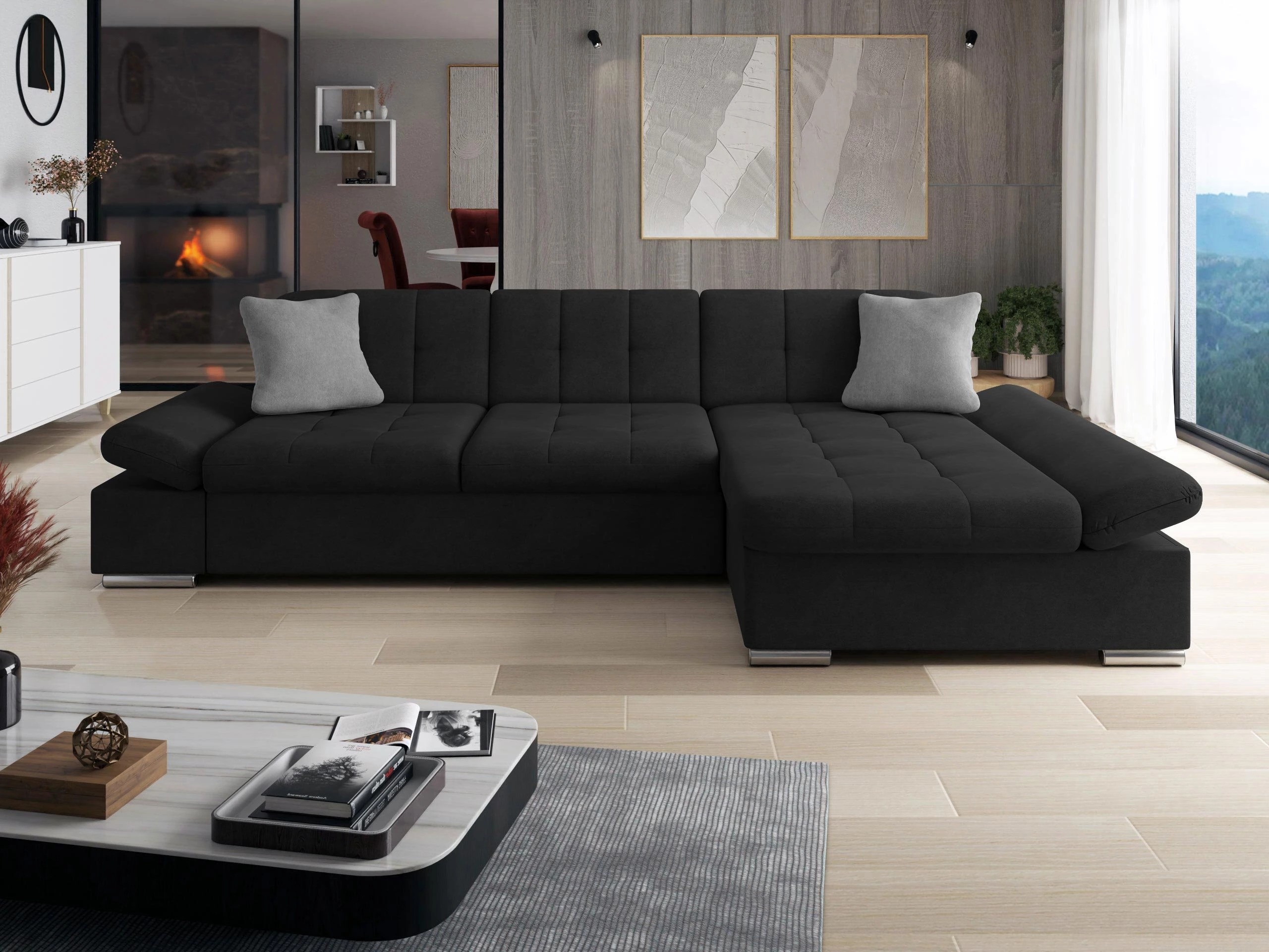 Minkštas kampas Comfivo Sanitas I (Uttario Velvet 2980 + Uttario Velvet 2972)